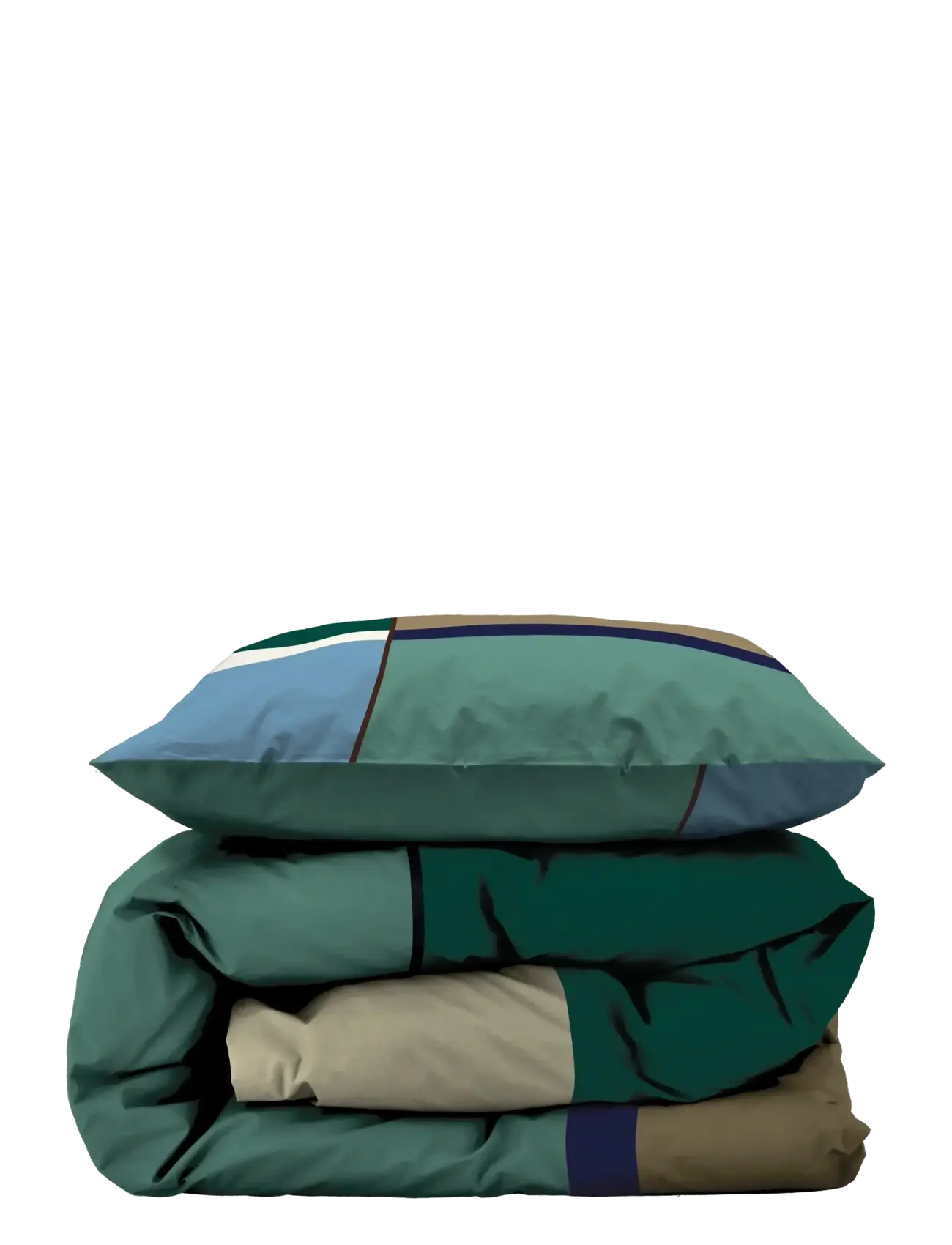 Södahl Bed linen Colour Block - Nýkomið - SEA GREEN / multi