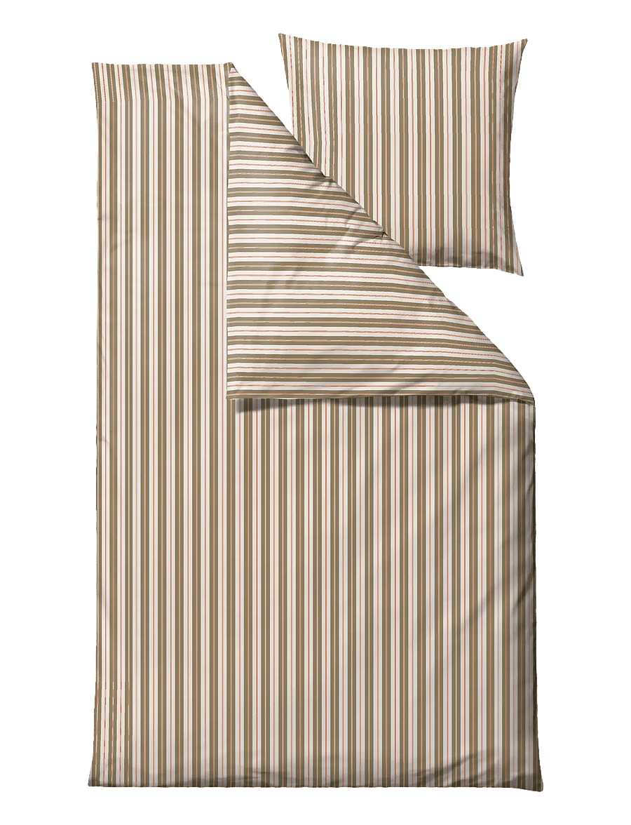 Södahl - Bed linen Flow - bettwäsche-set - olive wood - 1