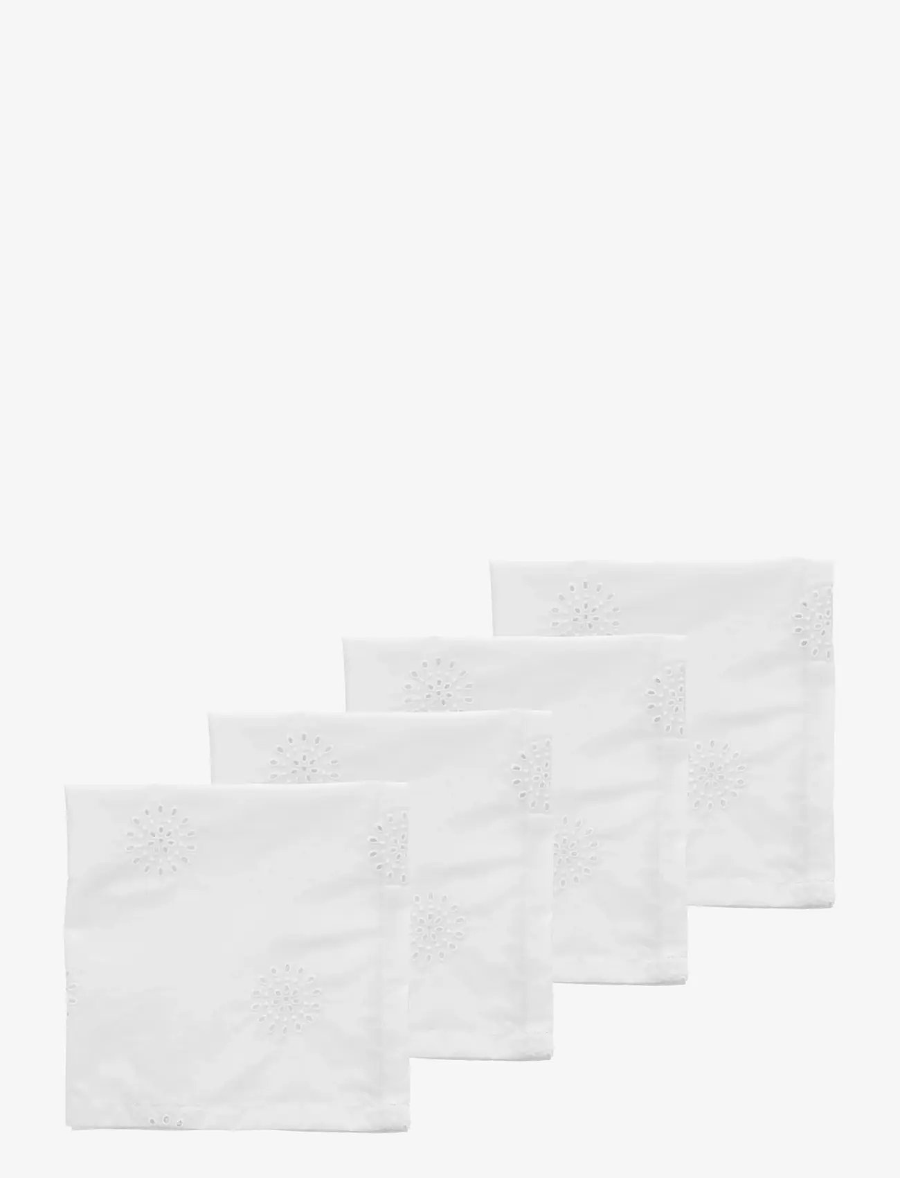 Södahl - Napkins Daydream 4 pcs - linased ja puuvillased salvrätikud - white - 1