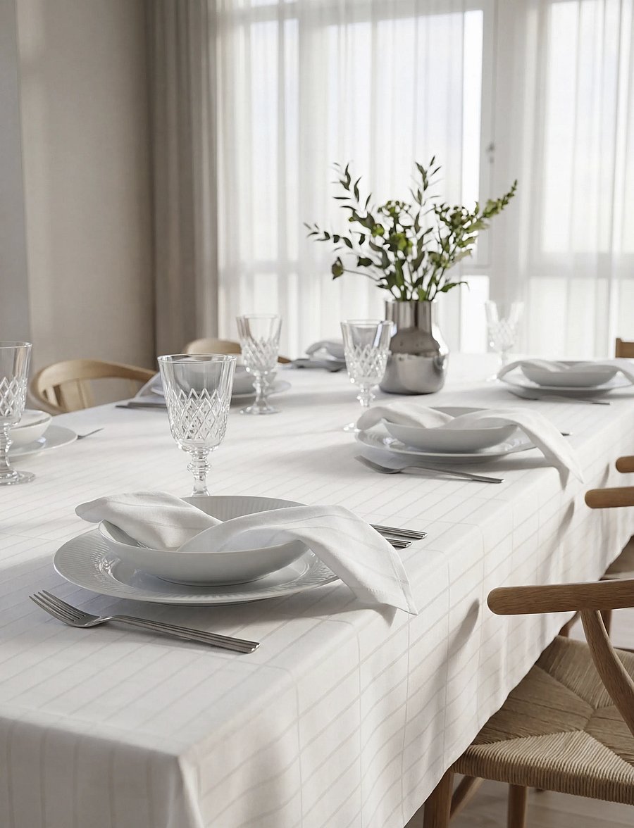 Södahl - Tablecloth Essence – Suite One - laudlinad - white - 2
