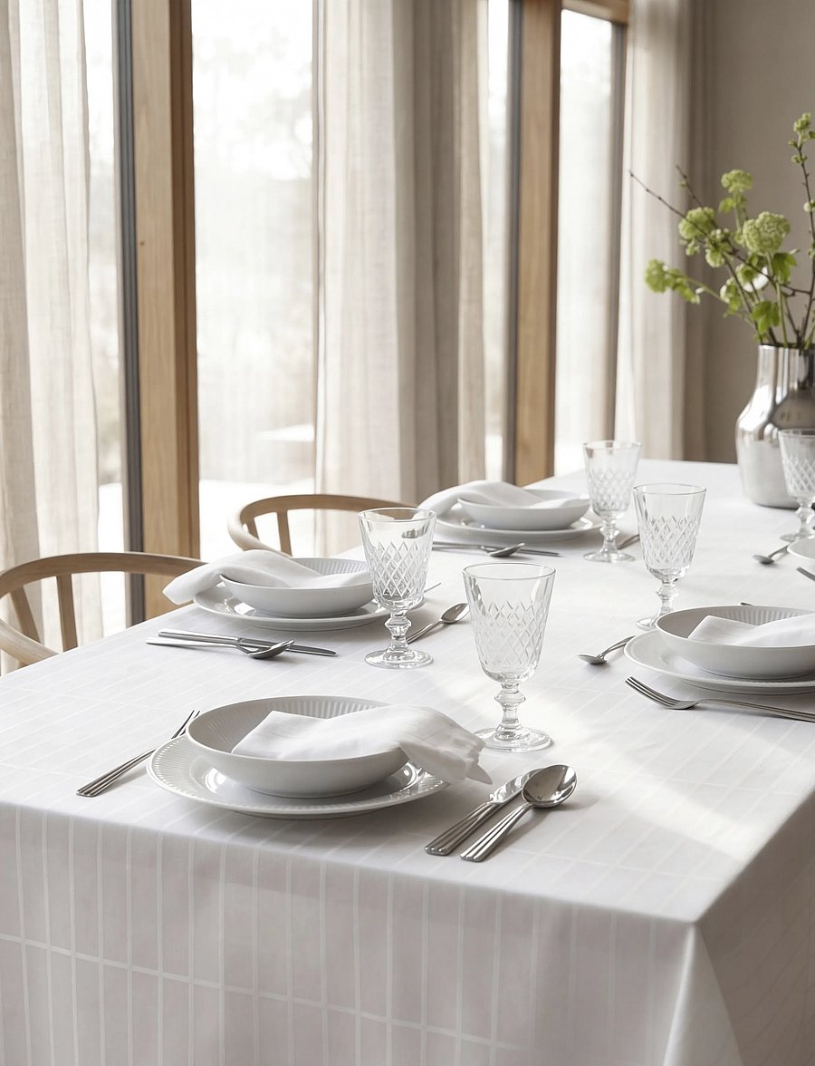 Södahl - Tablecloth Essence – Suite One - laudlinad - white - 3