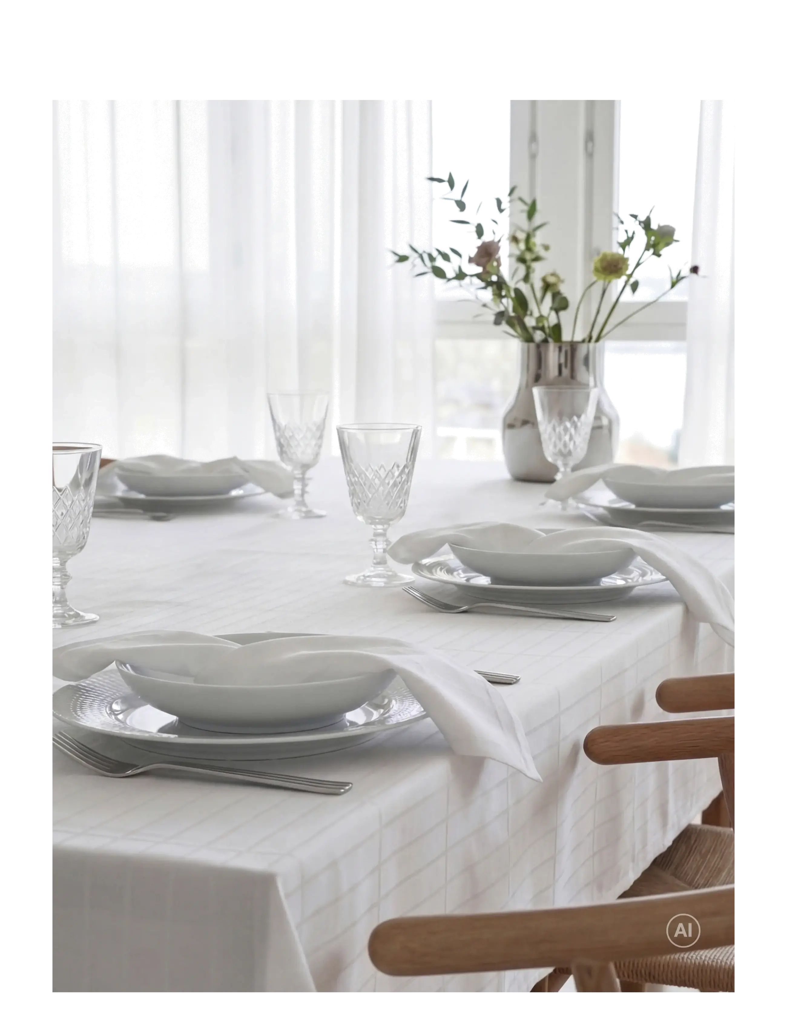 Södahl Tablecloth Essence – Suite One - Geschirr - WHITE / white