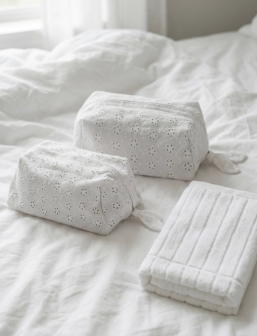 Södahl - Cosmetic purse Weekend Stories – Suite One - makeup - white - 3