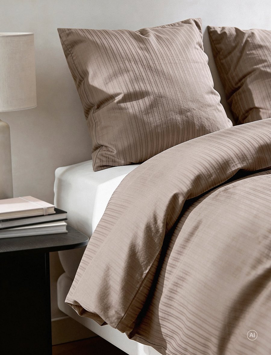 Södahl - Södahl Bed linen 140x200 Still Taupe BUNDLE - brown - 2
