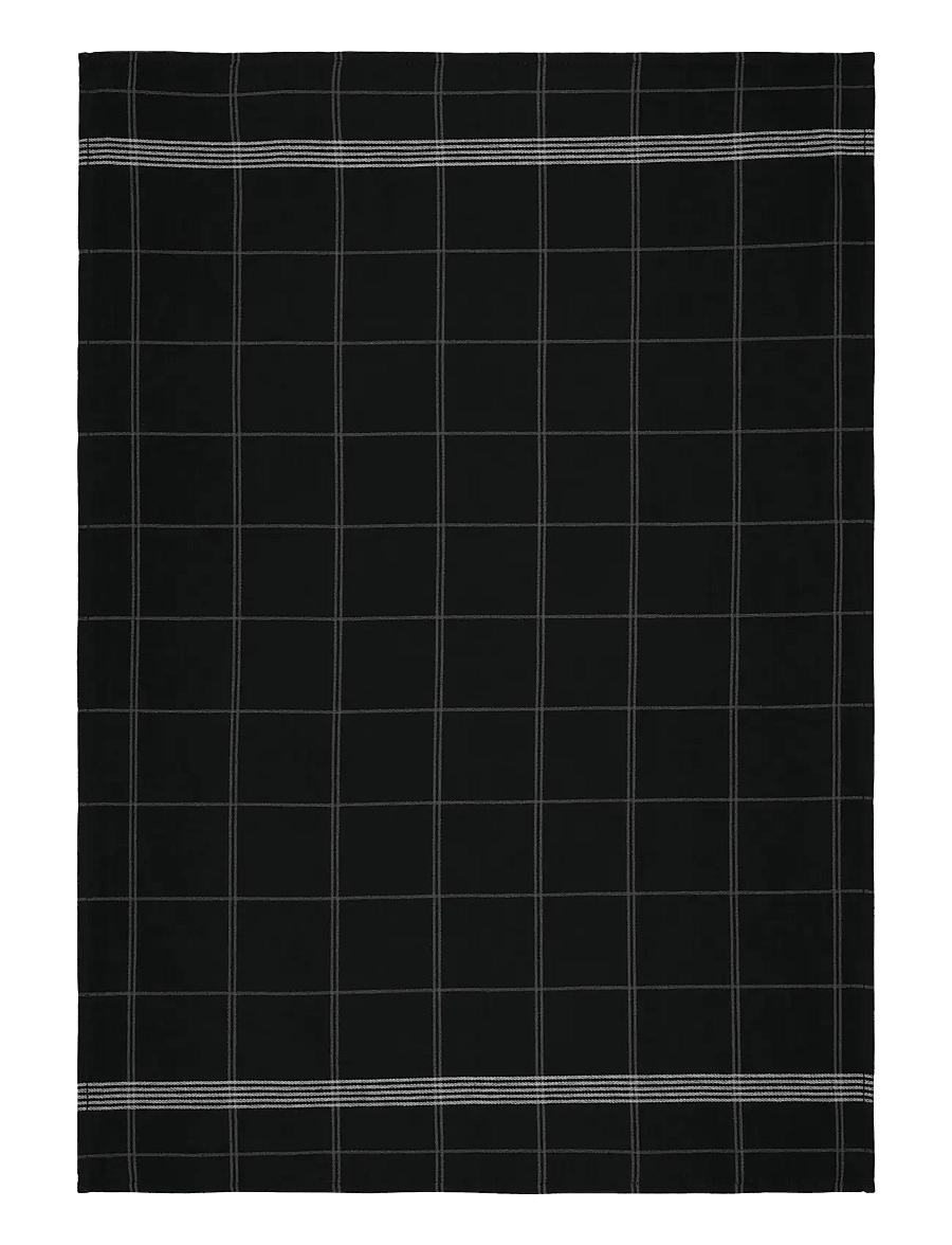 Södahl - Tea towel 50x70 Minimal Black - köögirätikud - black/white - 1