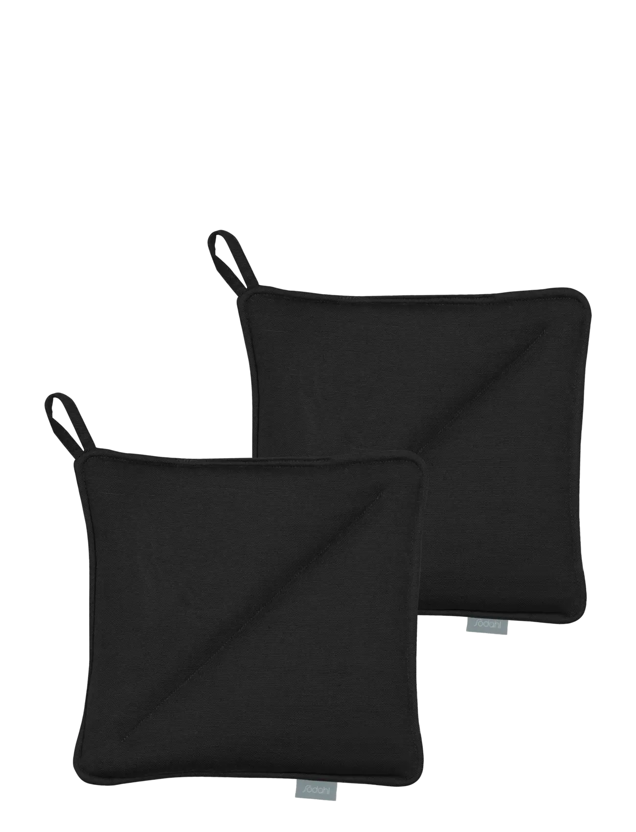 Södahl Pot holders 20x20 Soft 2 pcs Black - Södahl - BLACK / black