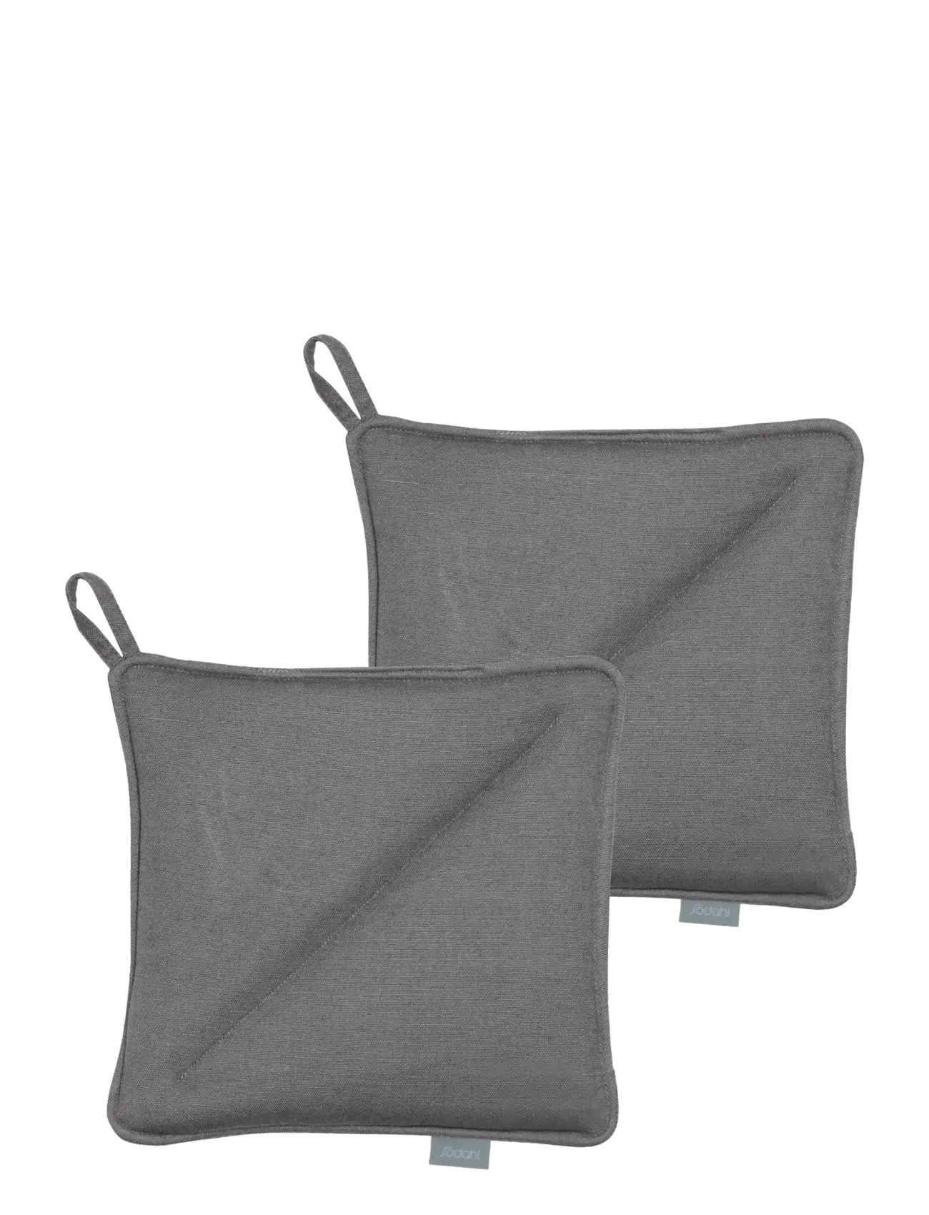 Södahl Grydelapper 20X20 Soft 2 Stk. Grey, Ovnhandske, Grå, Str: 20X20CM
