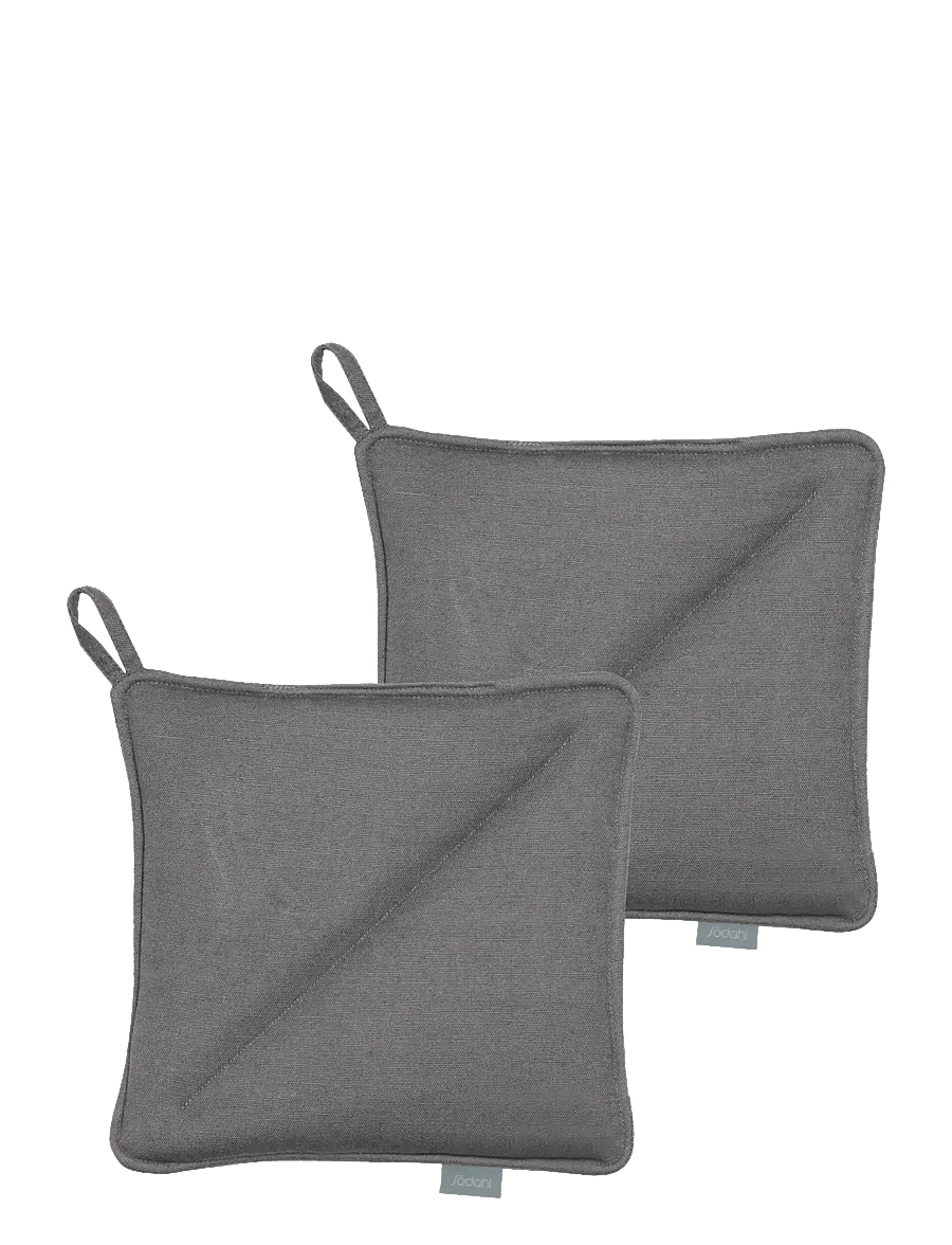Södahl - Pot holders 20x20 Soft 2 pcs Grey - madalaimad hinnad - grey - 0