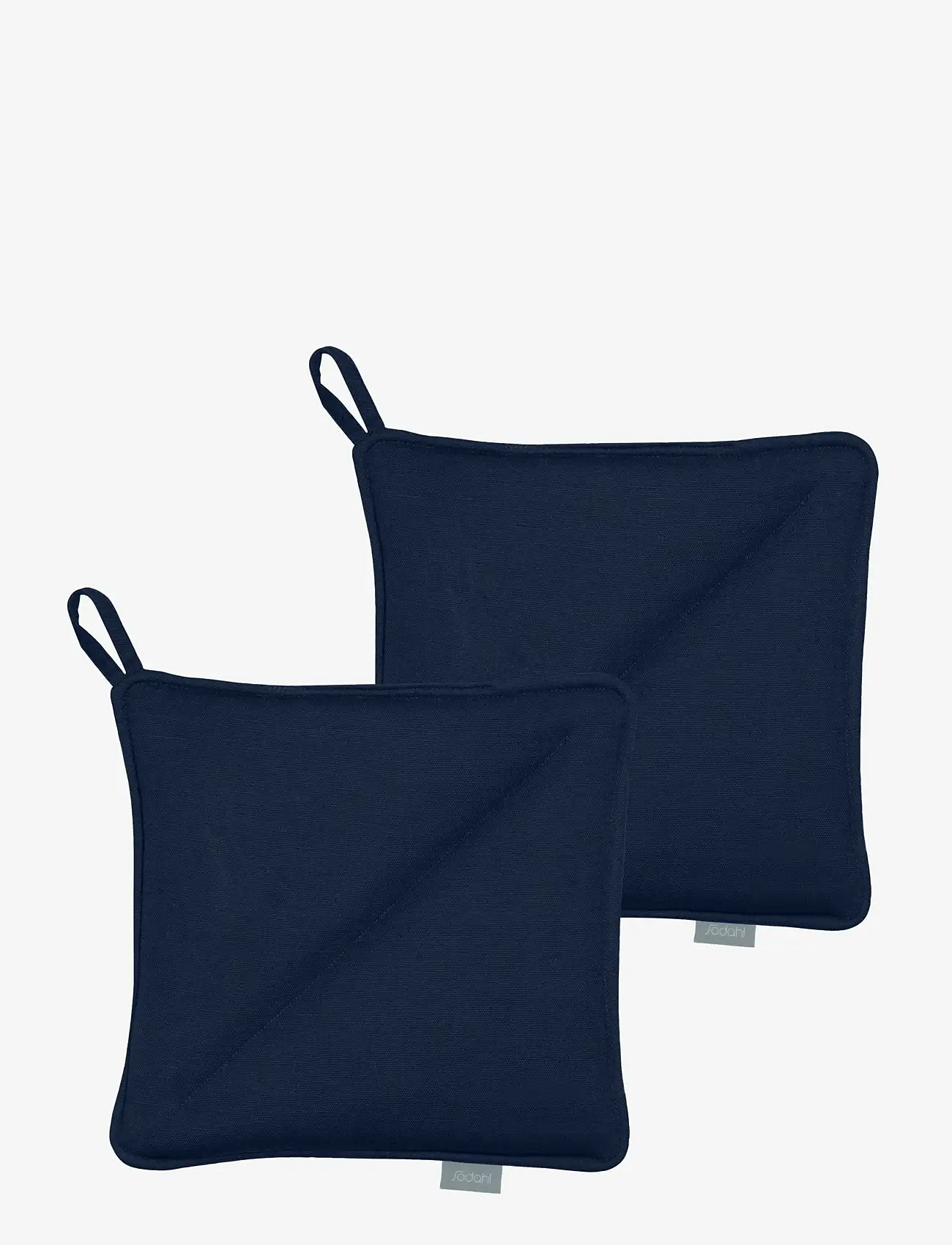 Södahl - Pot holders 20x20 Soft 2 pcs Indigo - oven gloves & mitts - indigo - 0