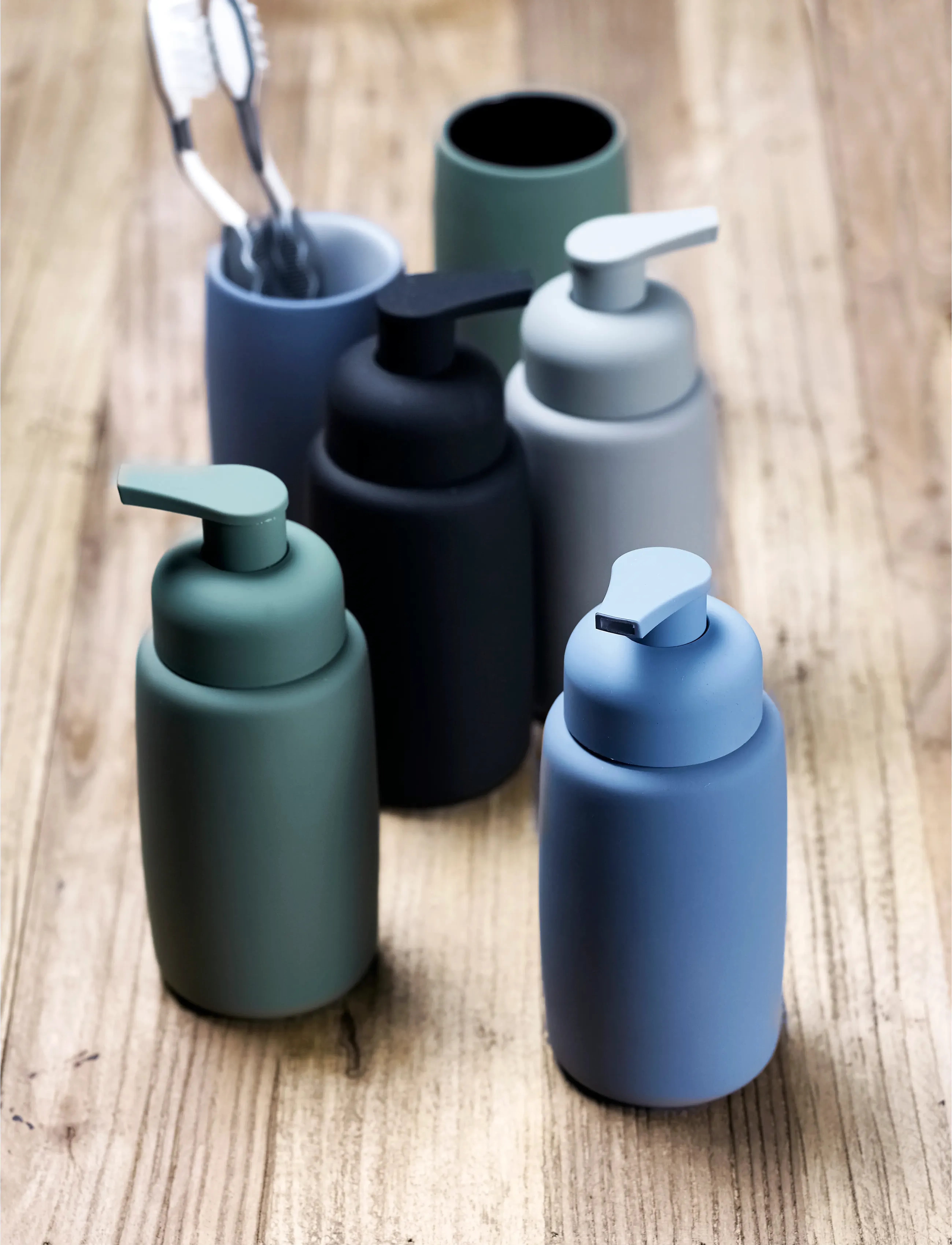 Södahl Sæbedisp. Mono Sort Rubber Coa, 6X16 cm, Bathroom Interior, Schwarz - Soap Pumps & Cups, Homeware