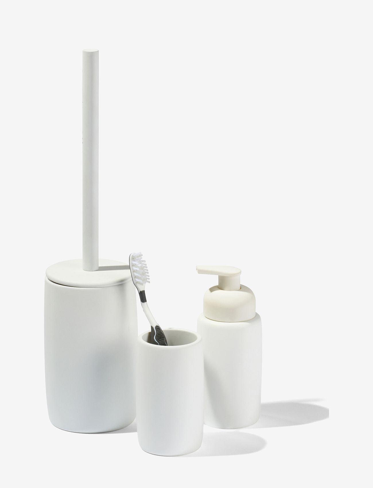 Södahl - Tandbørsteh Mono hvid rubber c - tandbørsteholdere - white rubber - 1