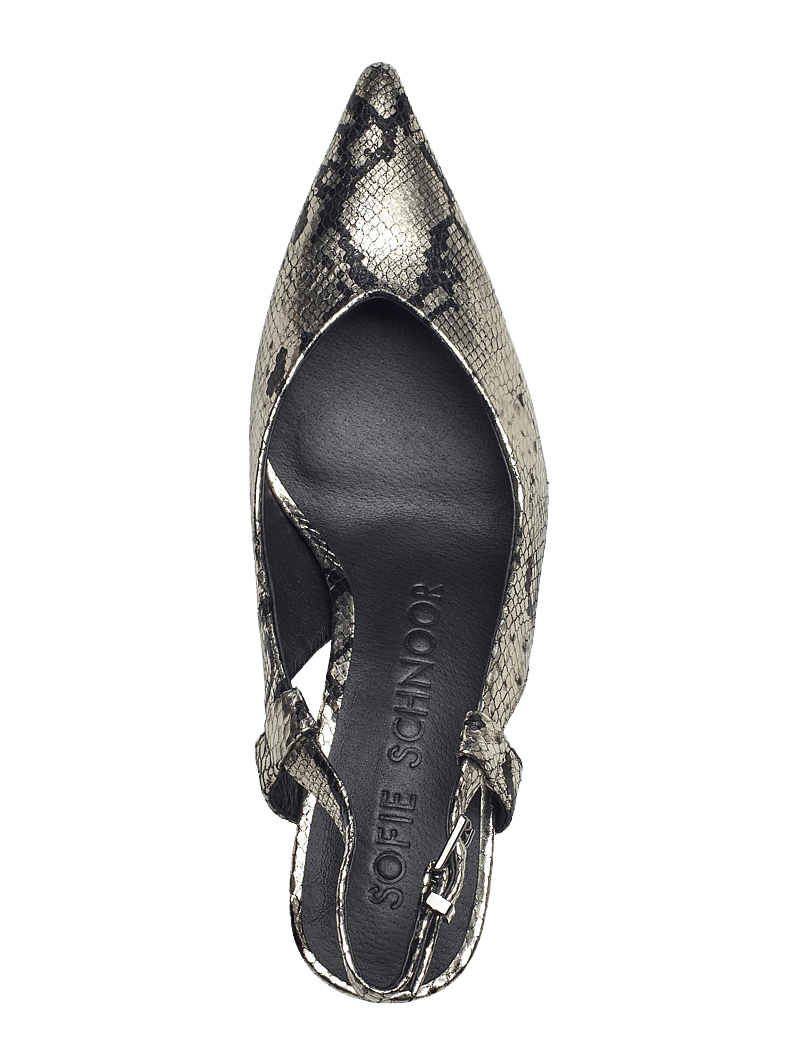 Sofie Schnoor - RUBYSW SHOE - kontsaga slingback-kingad - gold snake - 3