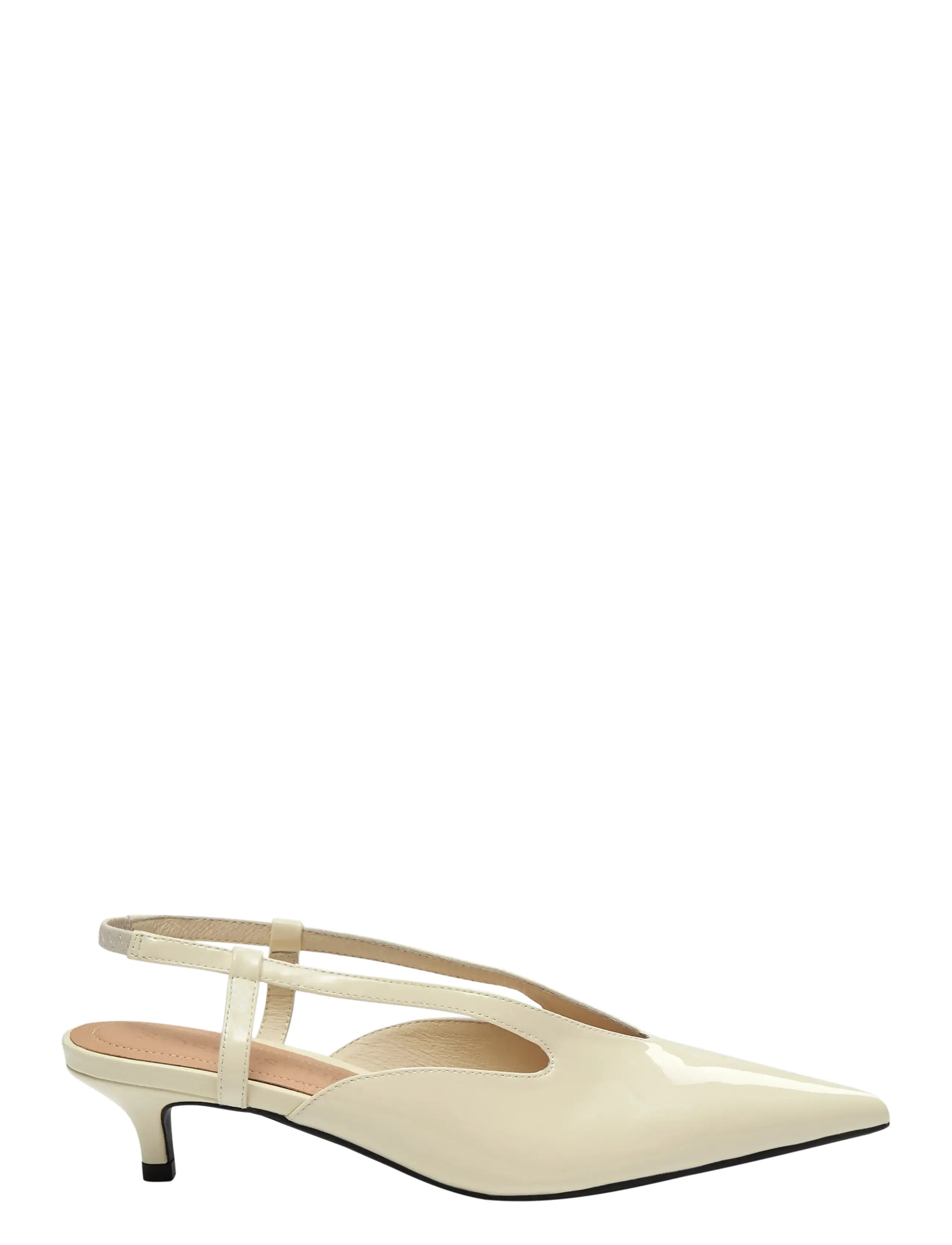 Sofie Schnoor RILLSW PATENT HEELED SHOES - Brudesko - BUTTER YELLOW / cream