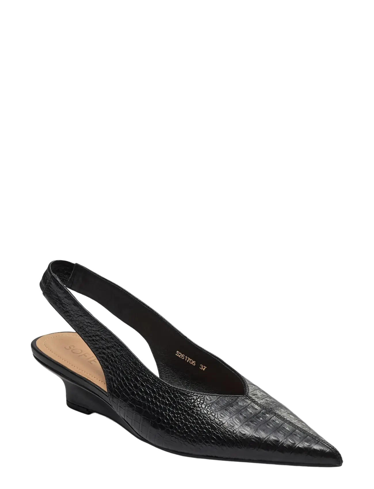 Sofie Schnoor - ROSIESW CROCO SLINGBACK - slingbacks med hæle - black - 1
