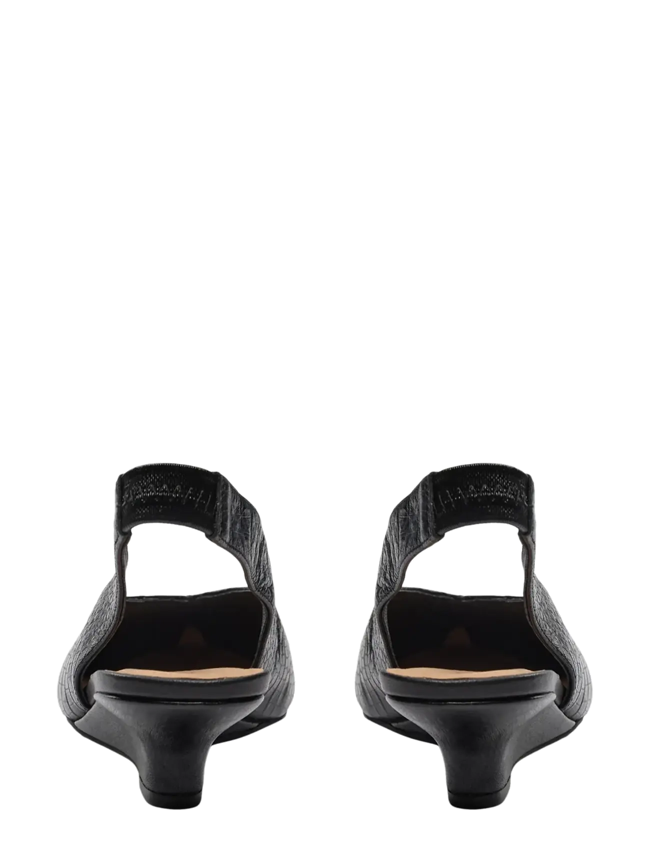Sofie Schnoor - ROSIESW CROCO SLINGBACK - slingbacks med hæle - black - 3