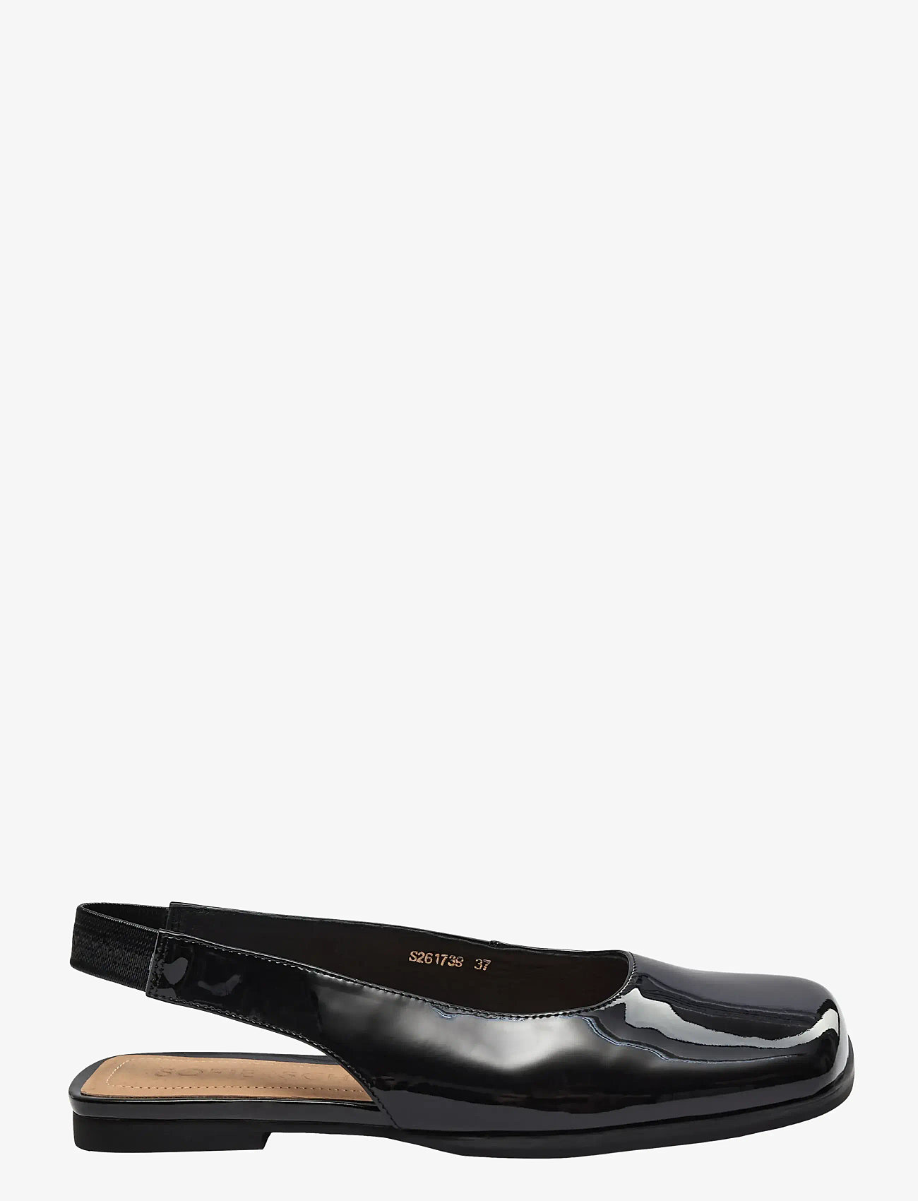 Sofie Schnoor - SANDYSW PATENT FLAT SHOE - flache slingbacks - black - 0