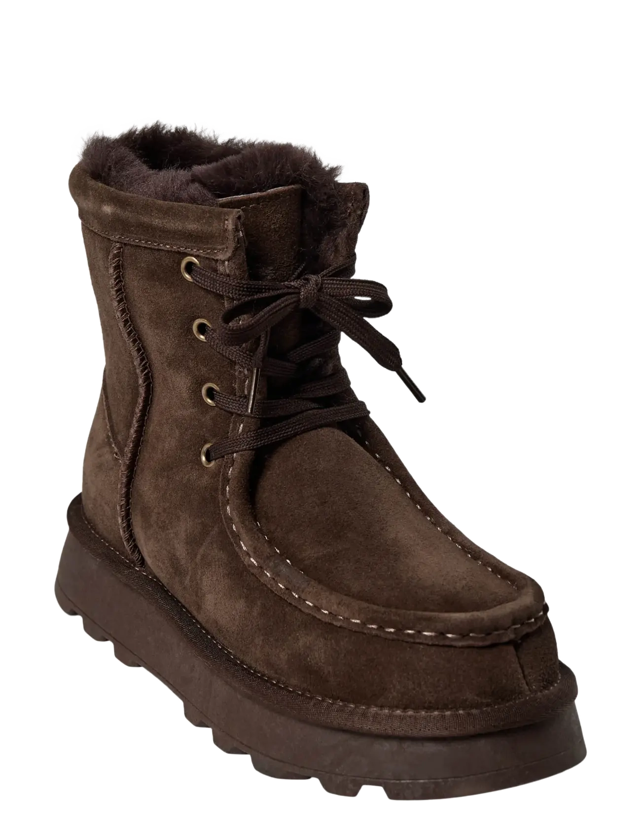 Sofie Schnoor - DRISESW TEDDY BOOT - flat ankle boots - dark brown - 1