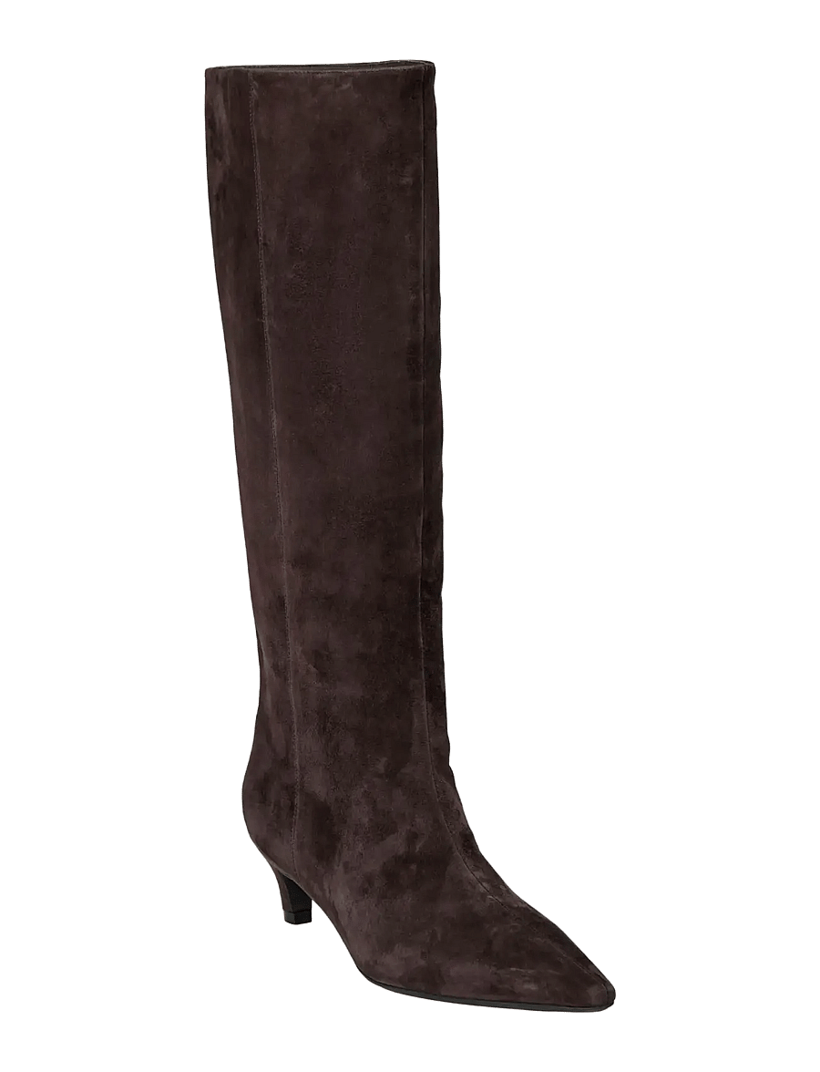 Sofie Schnoor - NOREENSW TALL SUEDE BOOT - kniehohe stiefel - dark coffee - 0