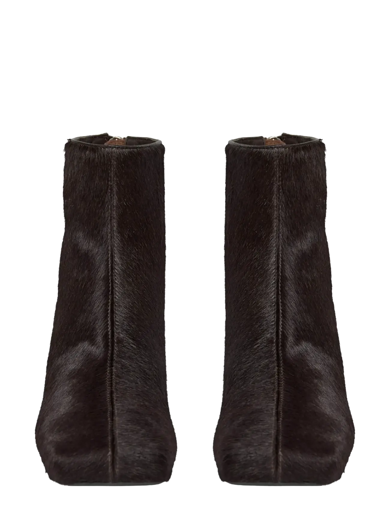 Sofie Schnoor - ZELDASW FUR LEATHER BOOT - kontsaga poolsaapad - dark brown - 3