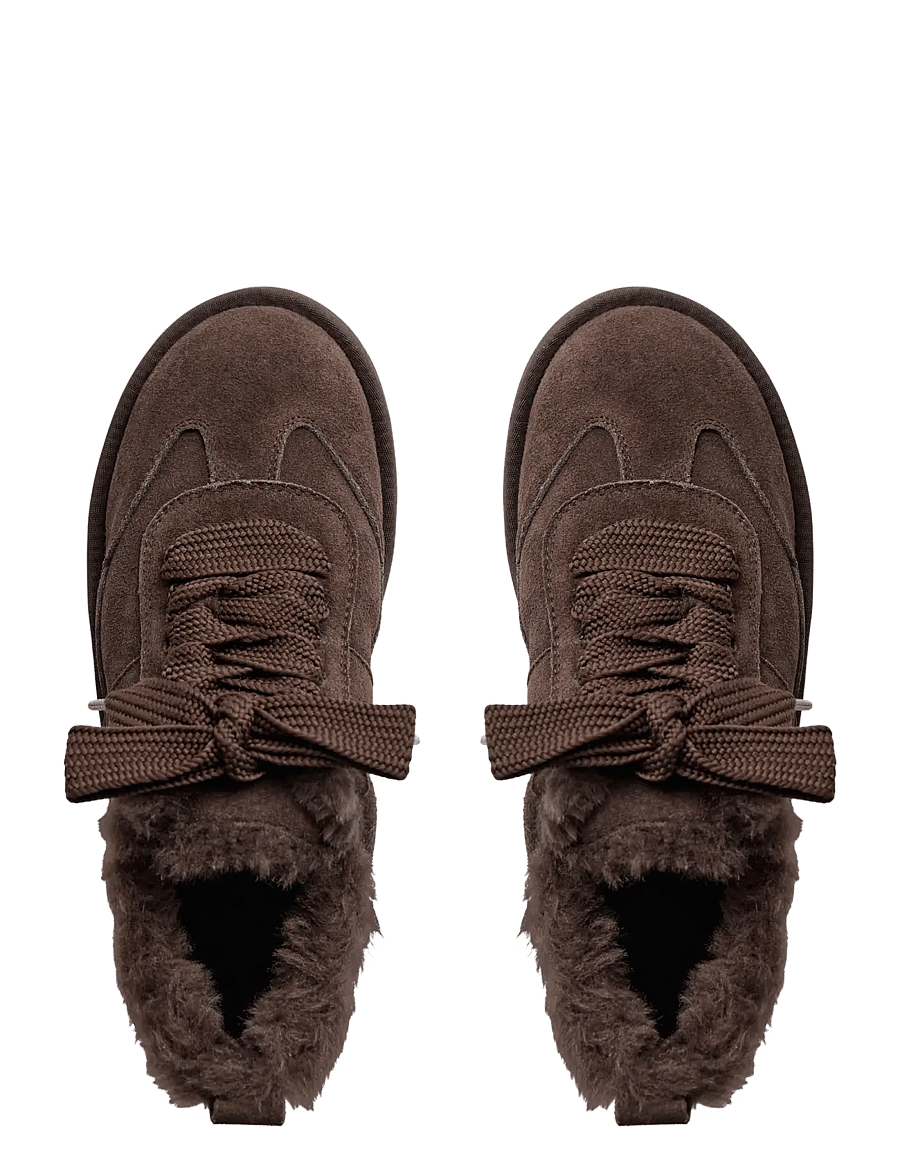 Sofie Schnoor - DICTIESY TEDDY SNEAKER - voodriga tossud - dark brown - 4