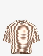 Sofie Schnoor Young - T-shirt - short-sleeved t-shirts - beige striped - 0