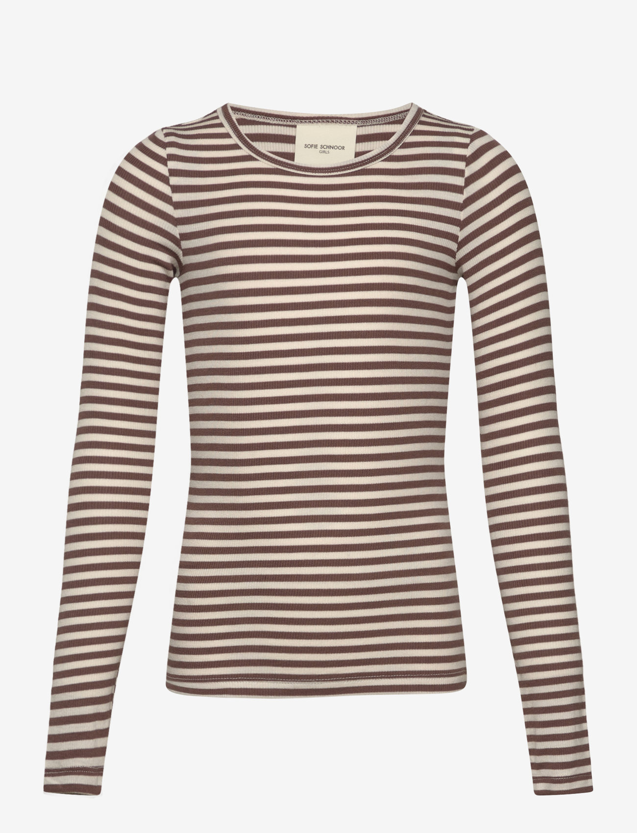 Sofie Schnoor Young - PETRICIASY T-SHIRT LONG SLEEVE - brown striped - 0