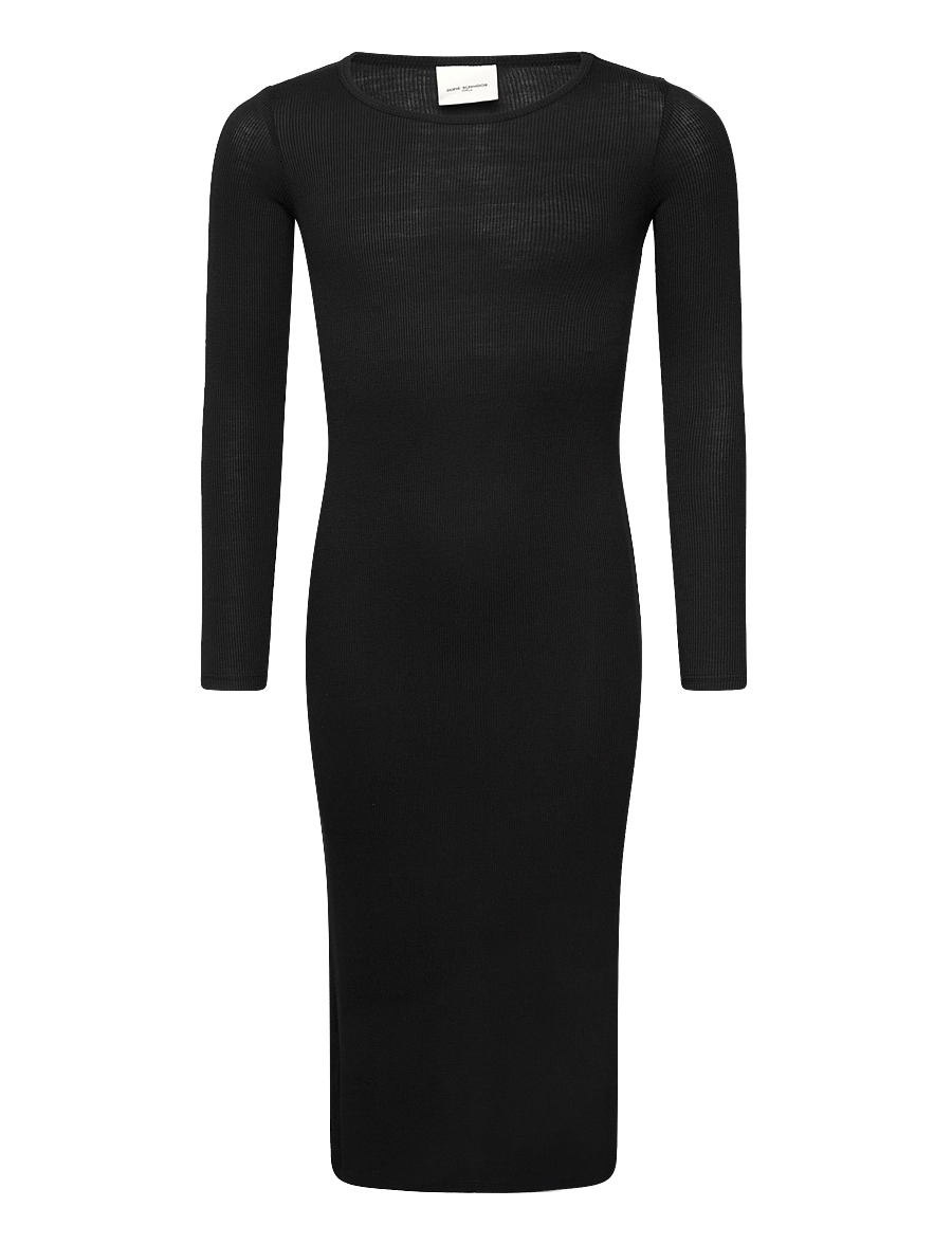 Sofie Schnoor Young - FACITASY DRESS - långärmade vardagsklänningar - black - 0