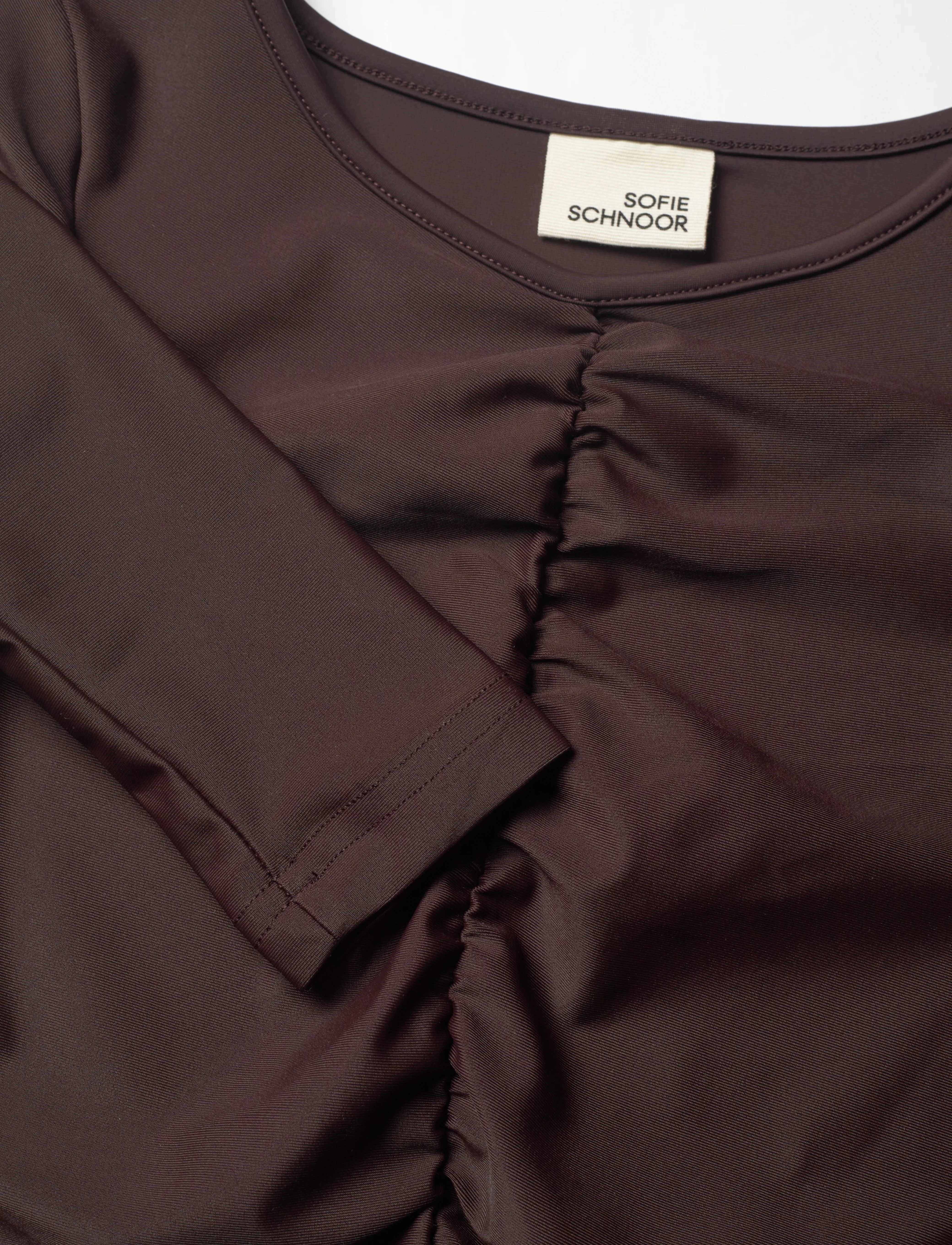 Sofie Schnoor Young - EBELLSY T-SHIRT LONG SLEEVE - brown fudge - 2