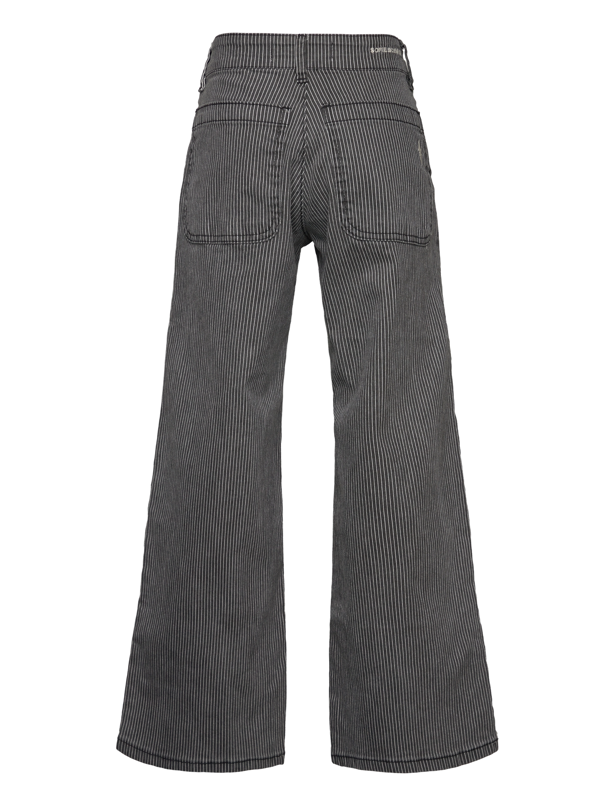 Sofie Schnoor Young - GITTESY TROUSERS - brede jeans - black thin stripe - 1