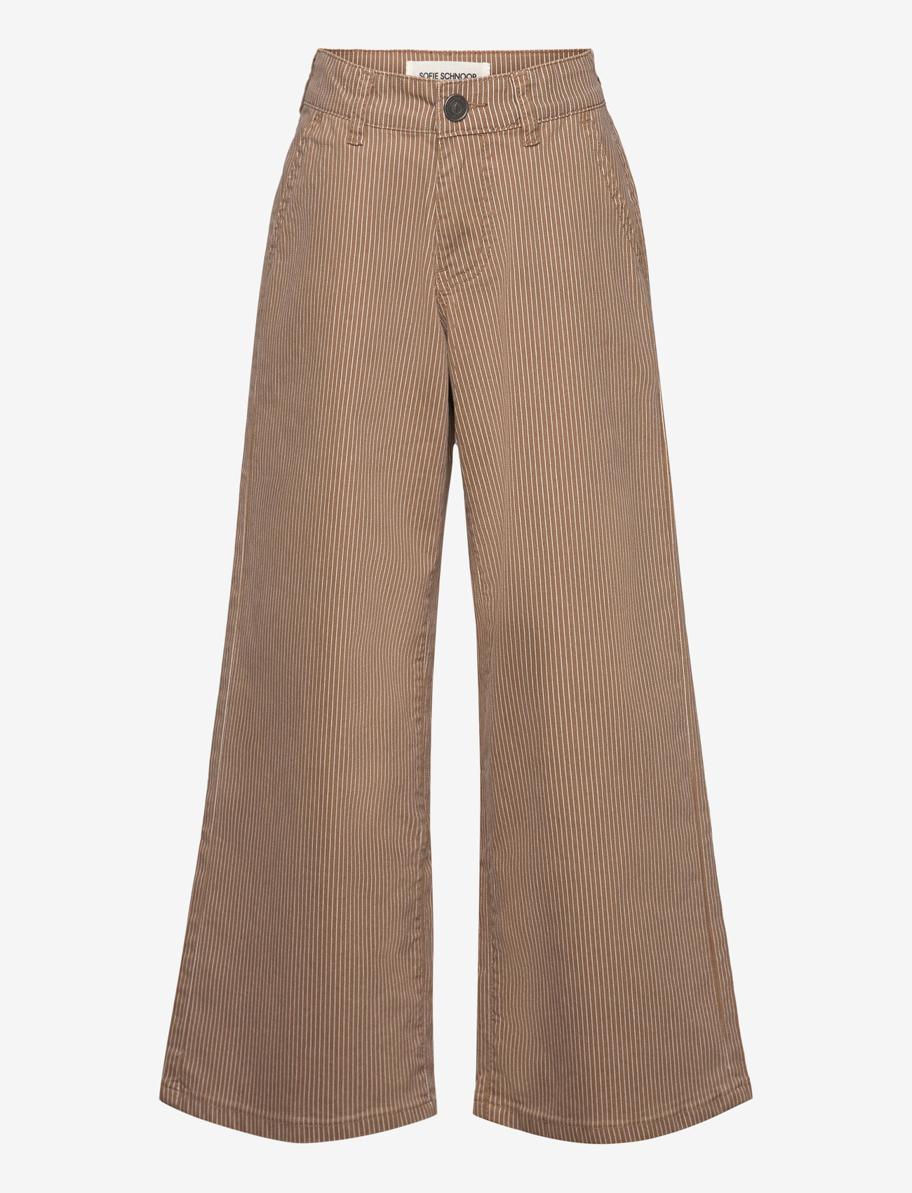 Sofie Schnoor Young - GITTESY TROUSERS - wide leg jeans - brown thin stripe - 0