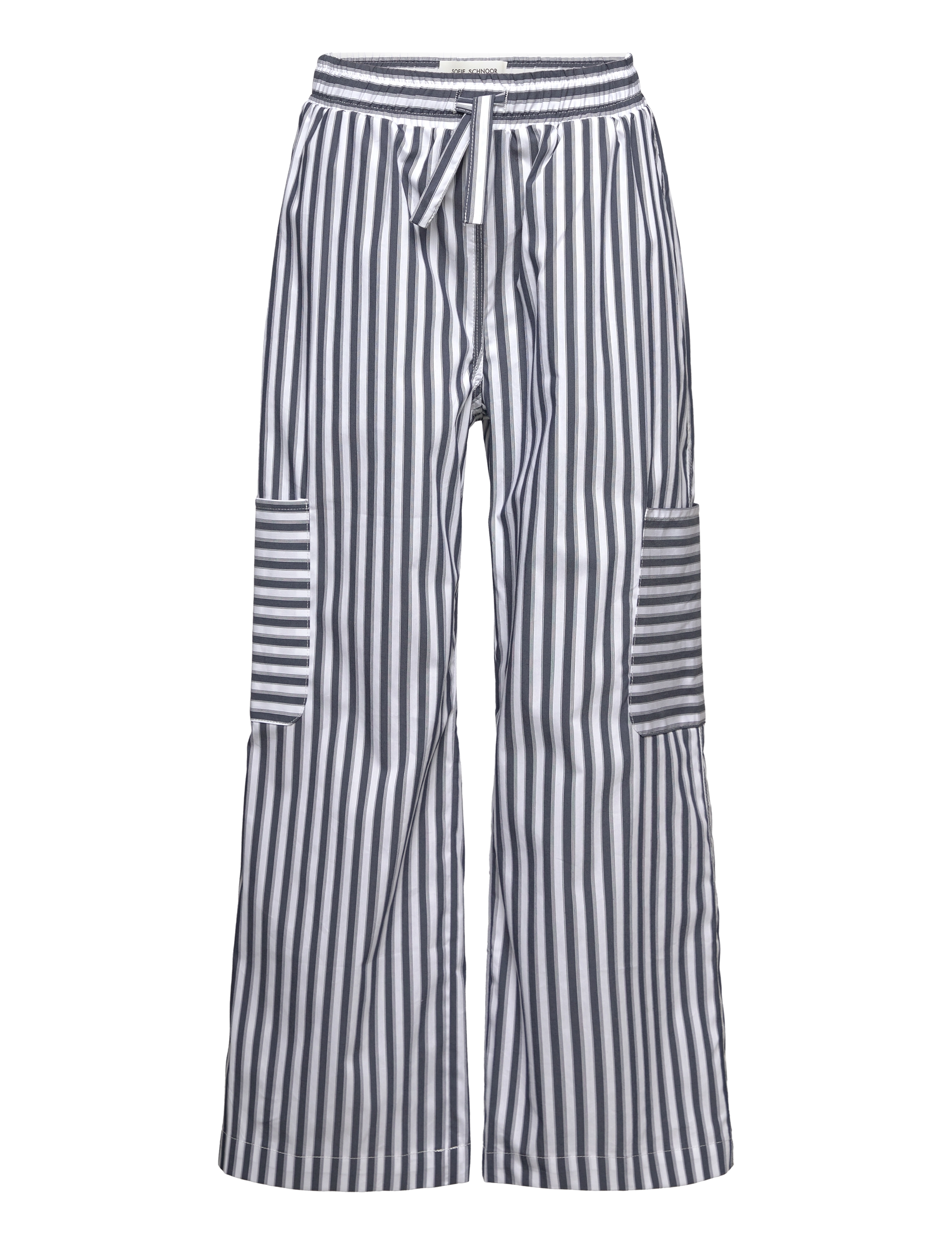 Sofie Schnoor Young Trousers, Børn, Stribede Cargo Bukser, Blå, Str: 176