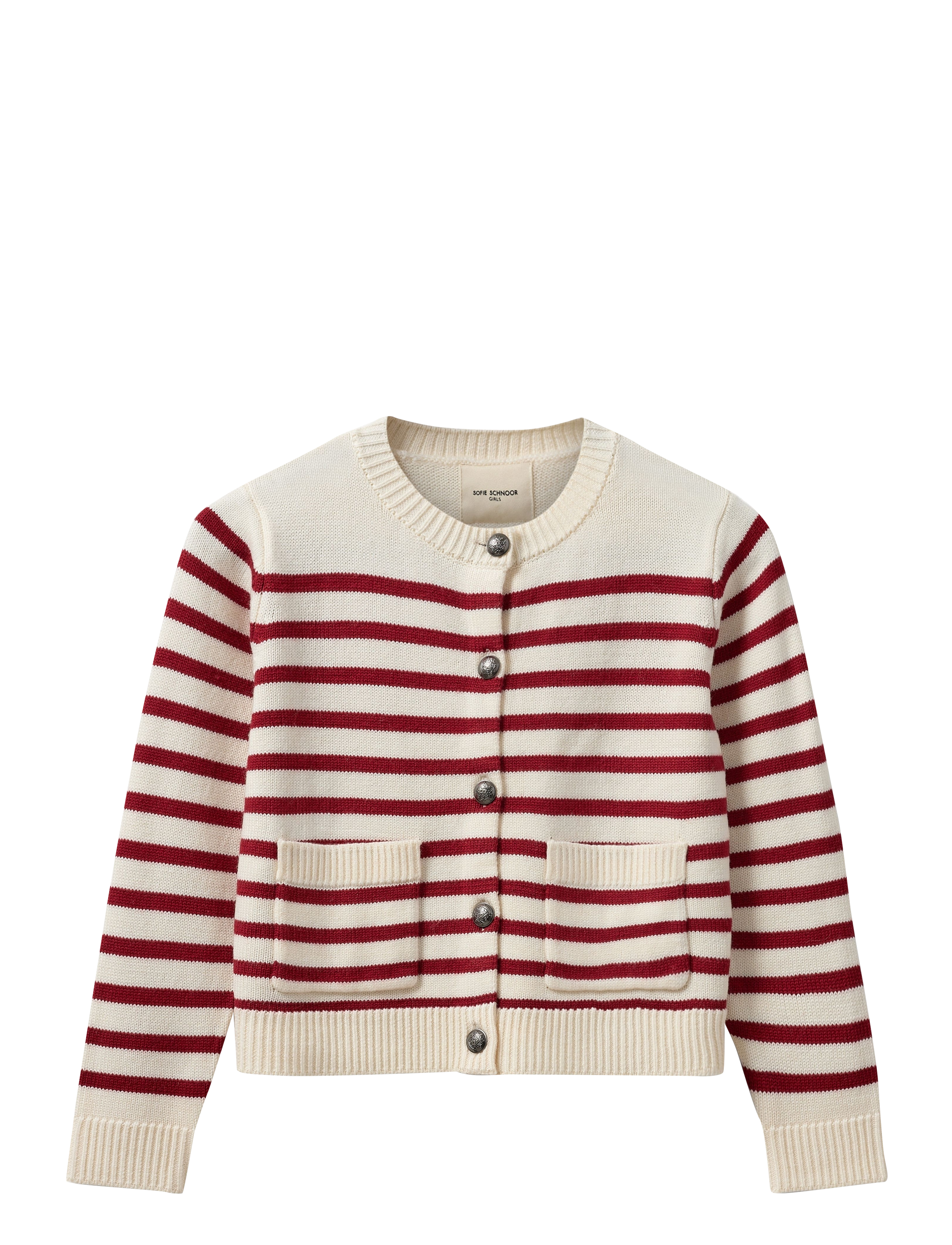 Sofie Schnoor Young Elciasy Cardigan, 152, Red, Strik > Cardigans, Børn