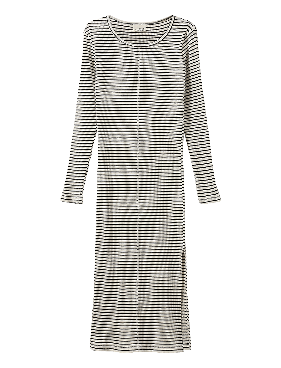 Sofie Schnoor Young - FACITASY DRESS - long-sleeved casual dresses - black striped - 0
