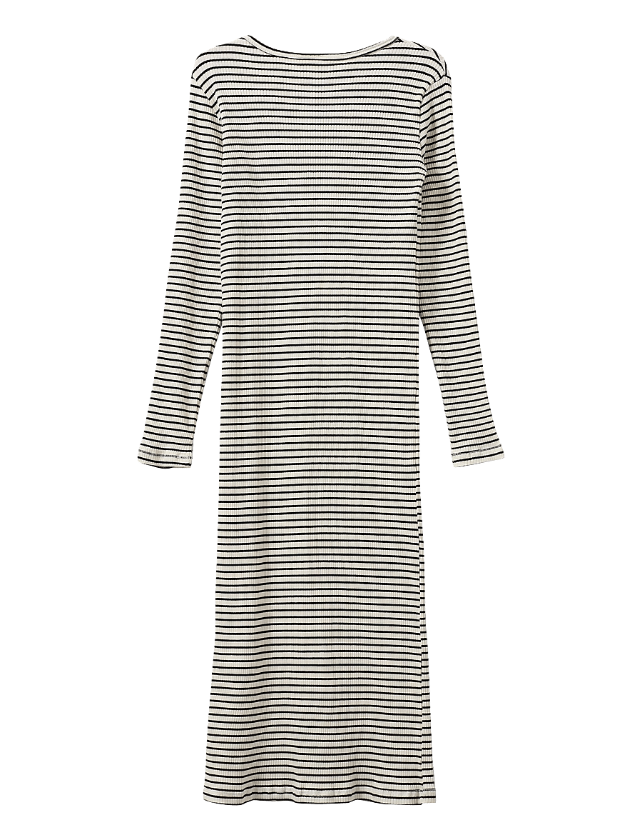 Sofie Schnoor Young - FACITASY DRESS - long-sleeved casual dresses - black striped - 1
