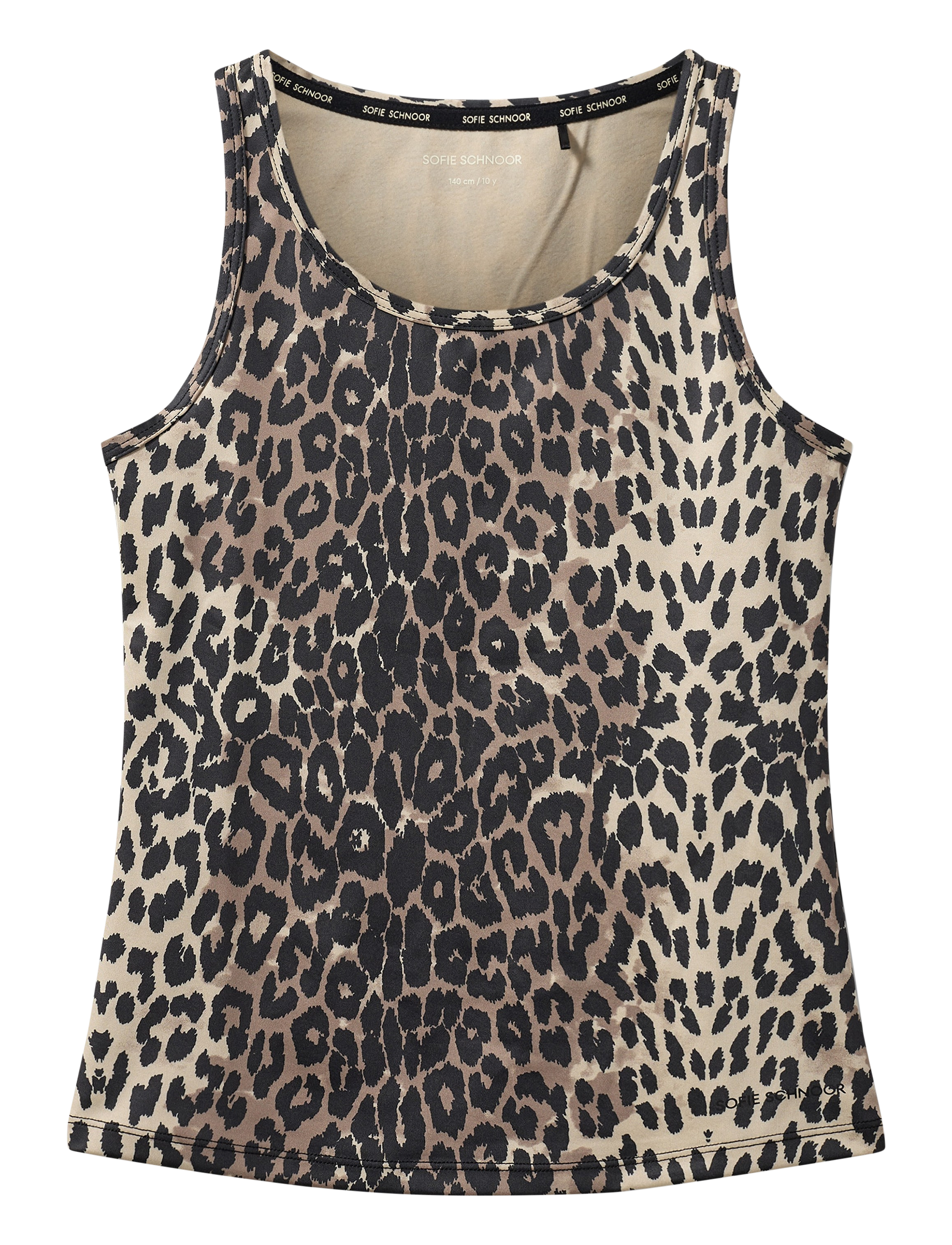 Sofie Schnoor Young Janetsy Top, Børn, Leopard Print Tanktop, Multi/mønstret, Str: 176