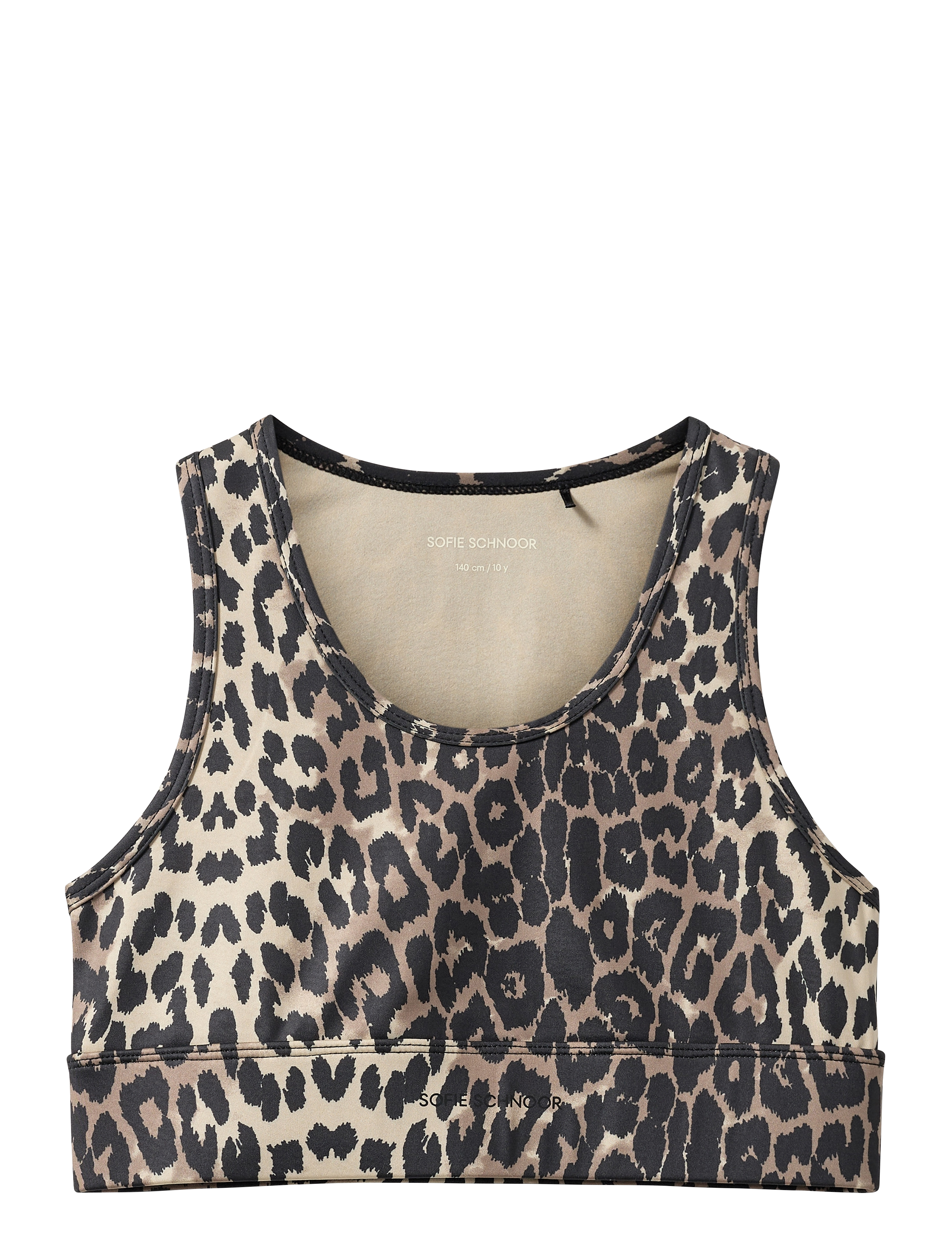 Sofie Schnoor Young Karasy Top, Børn, Leopard Print Sports BH, Multi/mønstret, Str: 176