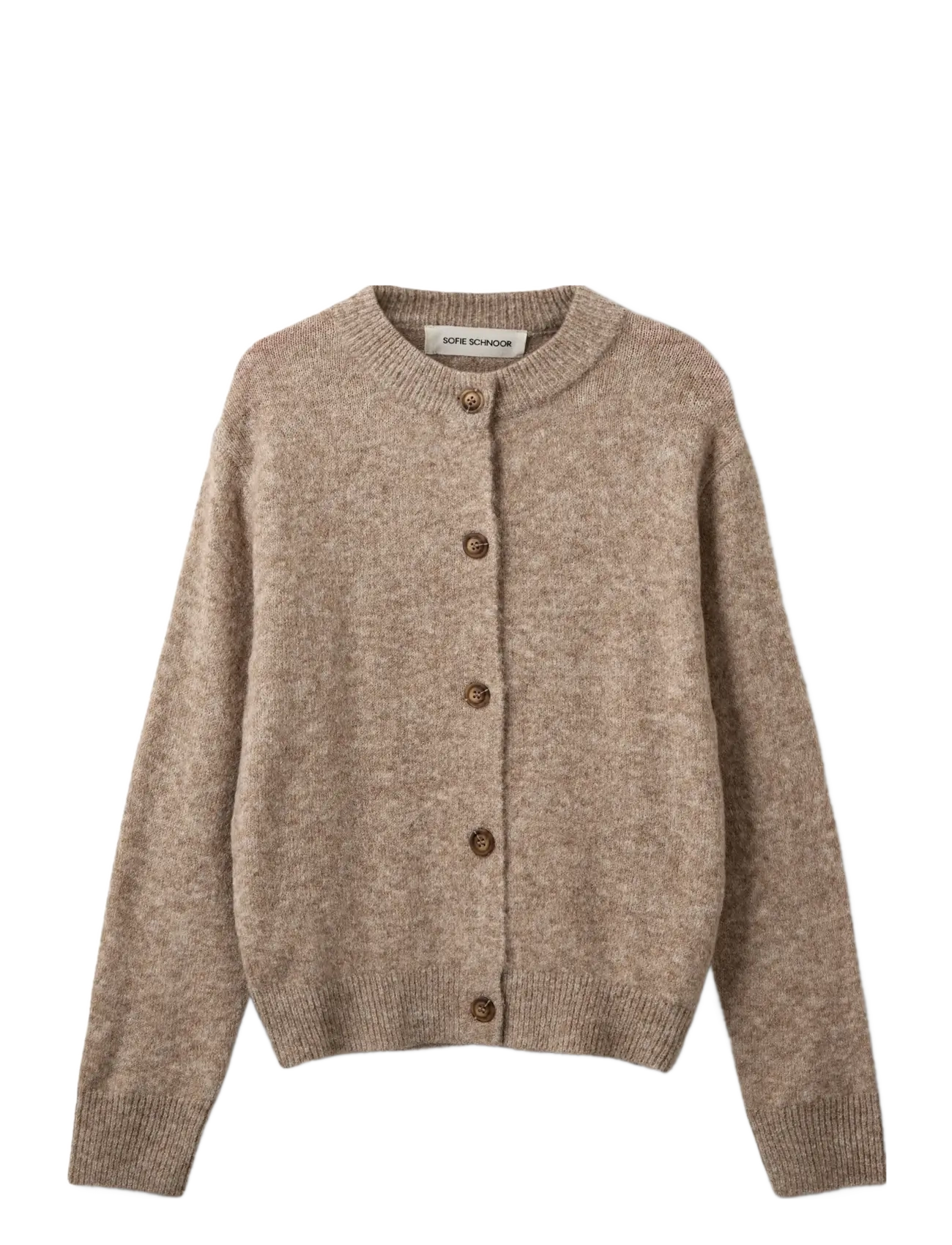 Sofie Schnoor Young MAURASY CARDIGAN - Strik - DEER MELANGE / brown