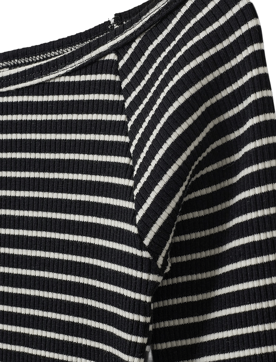 Sofie Schnoor Young - SOMASY BLOUSE - pitkähihaiset t-paidat - black striped - 2