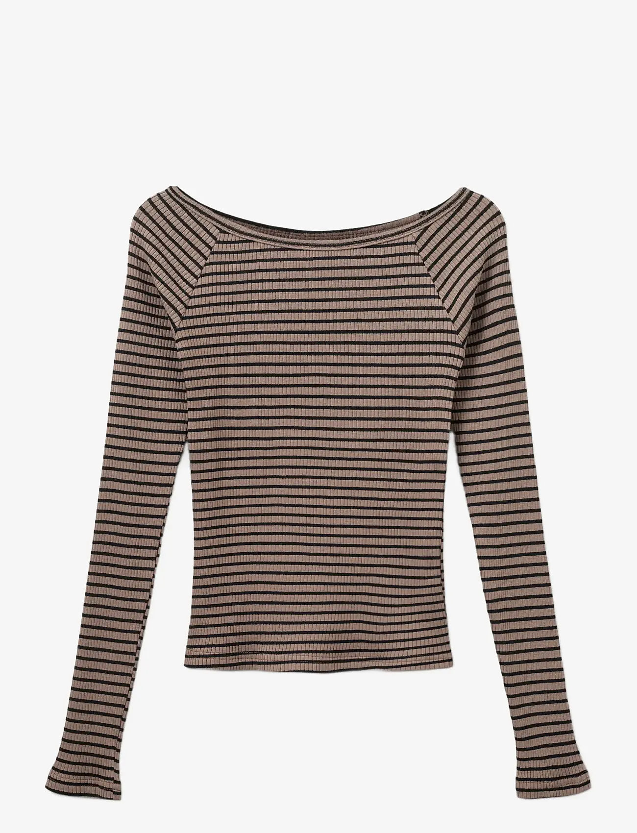Sofie Schnoor Young - SOMASY BLOUSE - långärmade t-shirts - brown striped - 0