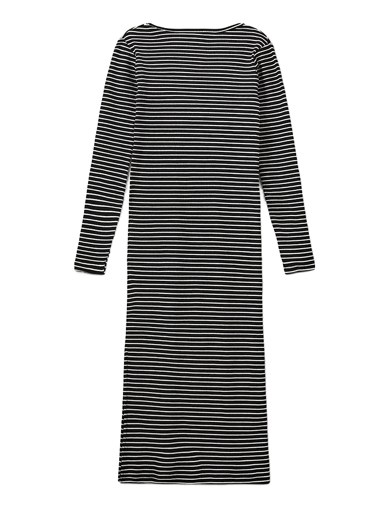 Sofie Schnoor Young - FACITASY DRESS - pikkade varrukatega vabaaja kleidid - black striped - 1