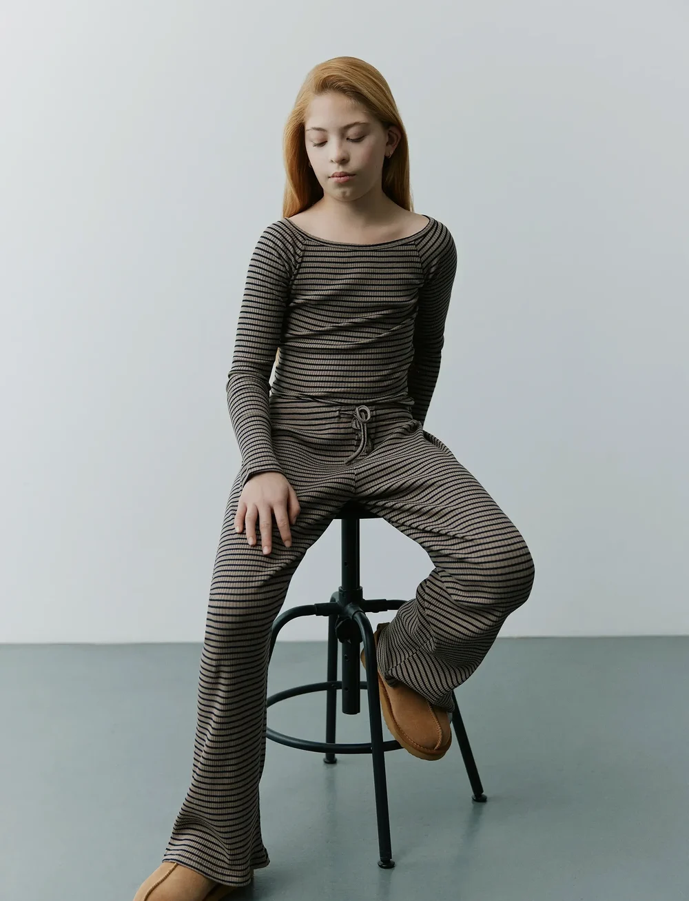Sofie Schnoor Young - ABIGALESY TROUSERS - trousers - brown striped - 2