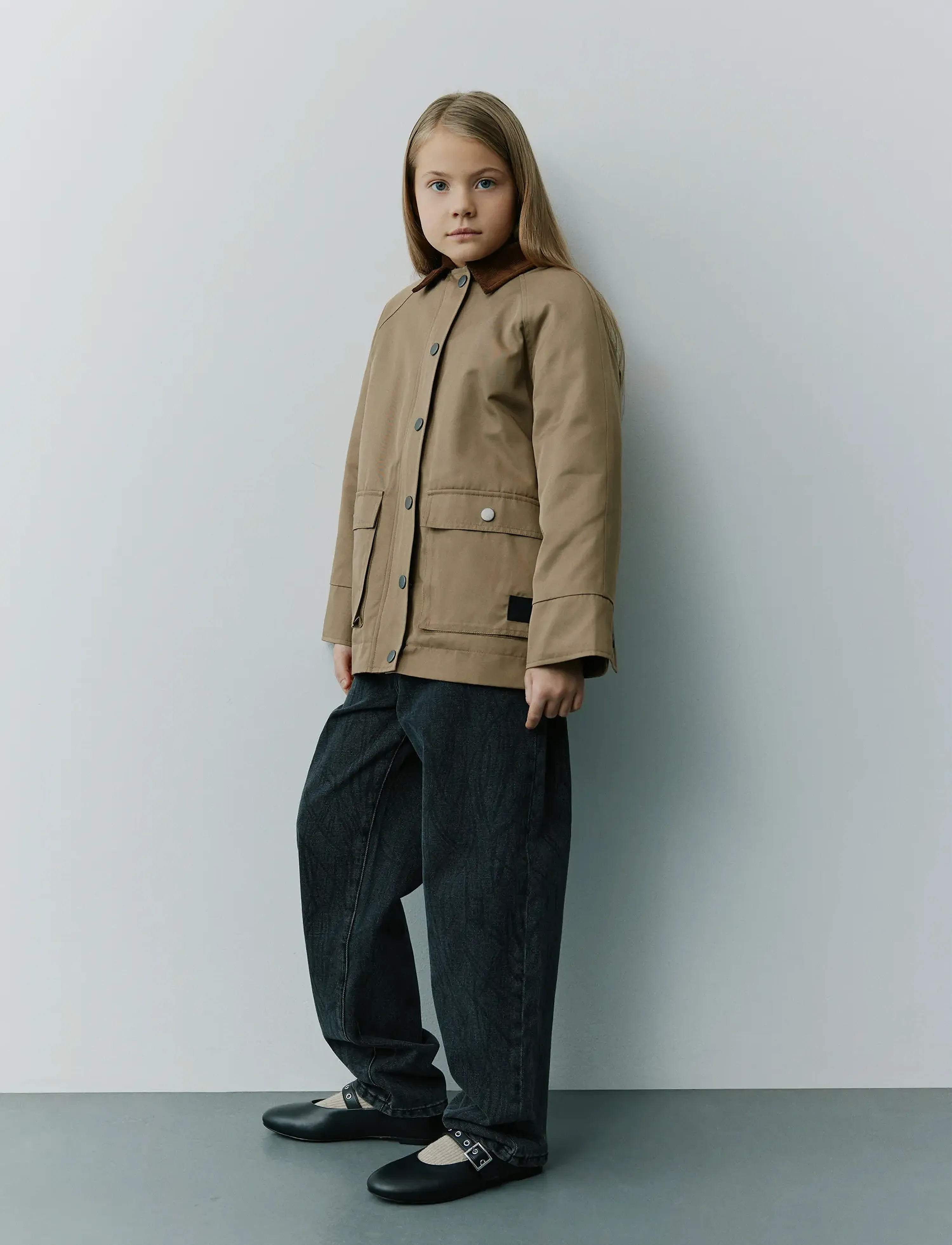 Sofie Schnoor Young Wendysy Jacket, Børn, Utility Jakke, Beige, Str: 164