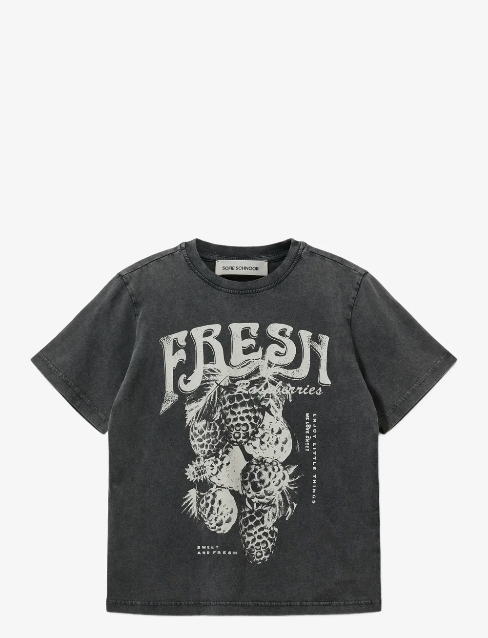 Sofie Schnoor Young - ZENASY T-SHIRT - short-sleeved t-shirts - stone washed black - 0