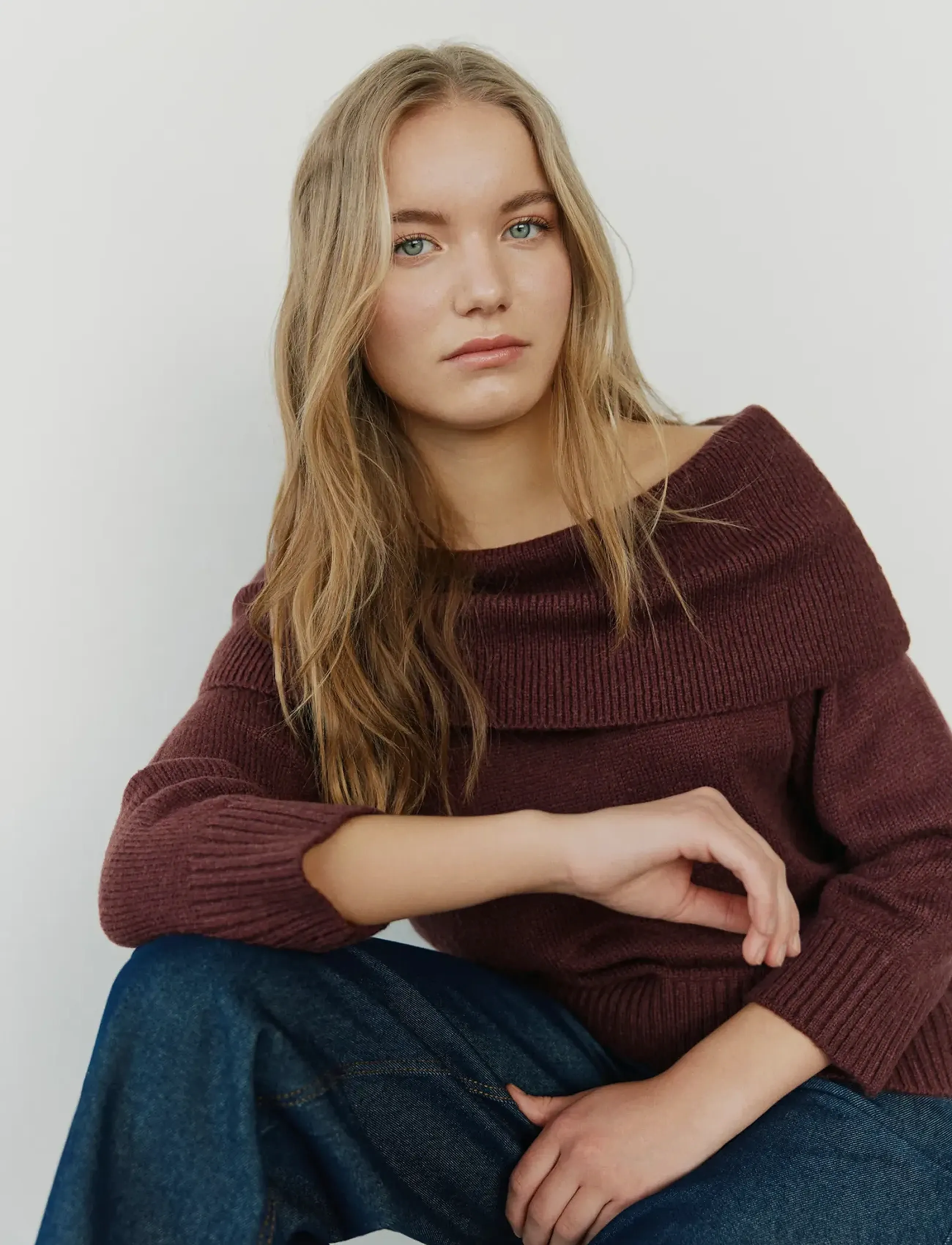 Sofie Schnoor Young SAWASY BLOUSE - Stickade tröjor - PLUM / burgundy