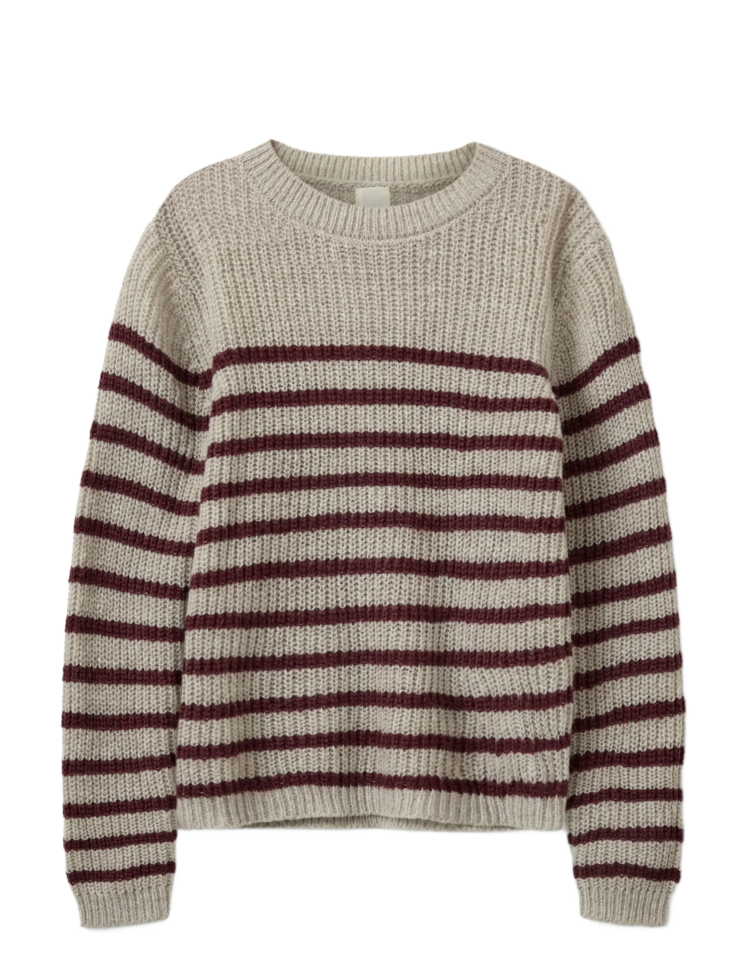 Sofie Schnoor Young POLLYSY KNIT - Sofie Schnoor Young - PLUM STRIPE / beige