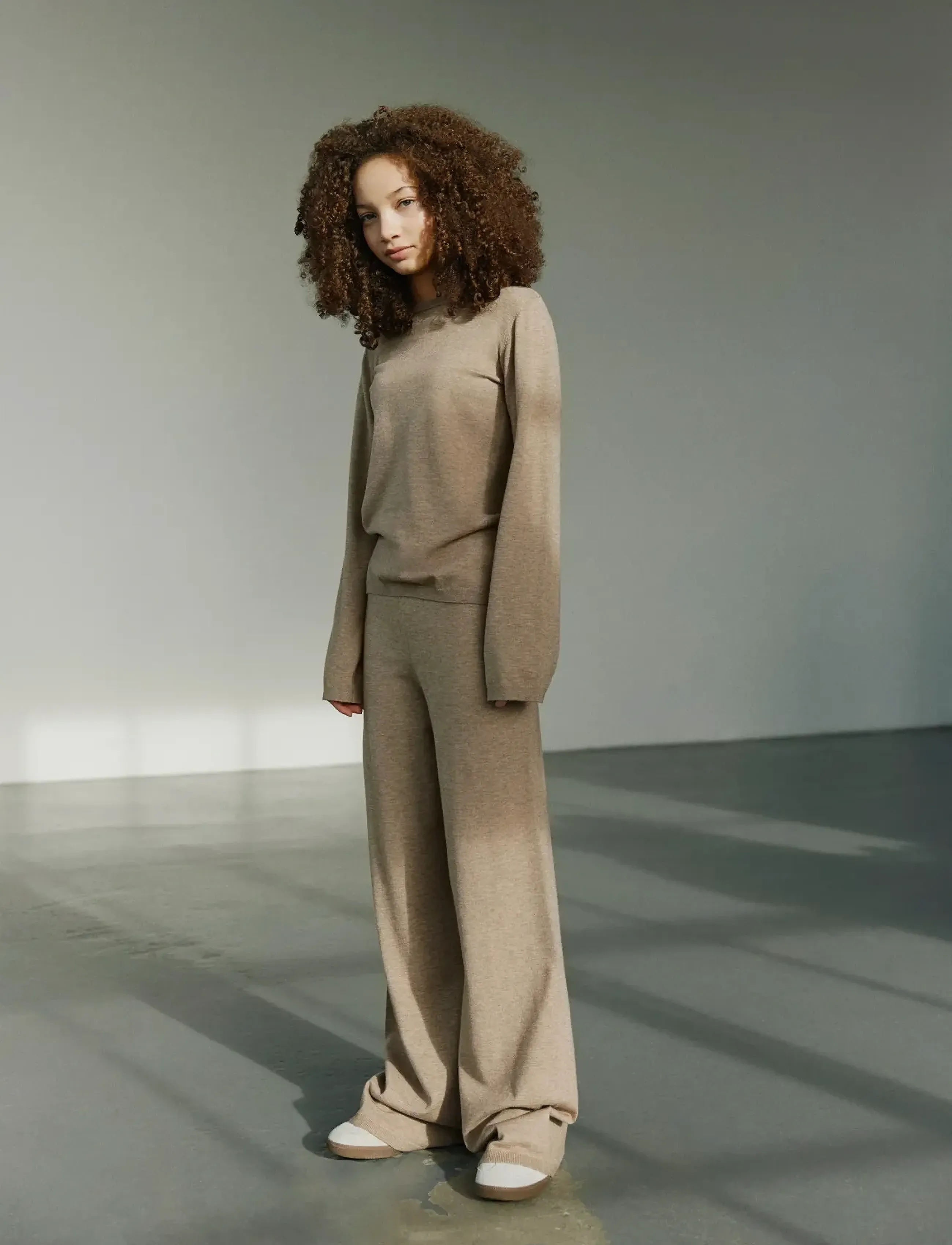 Sofie Schnoor Young VIVOSY KNIT - Strickmode - DEER MELANGE / beige