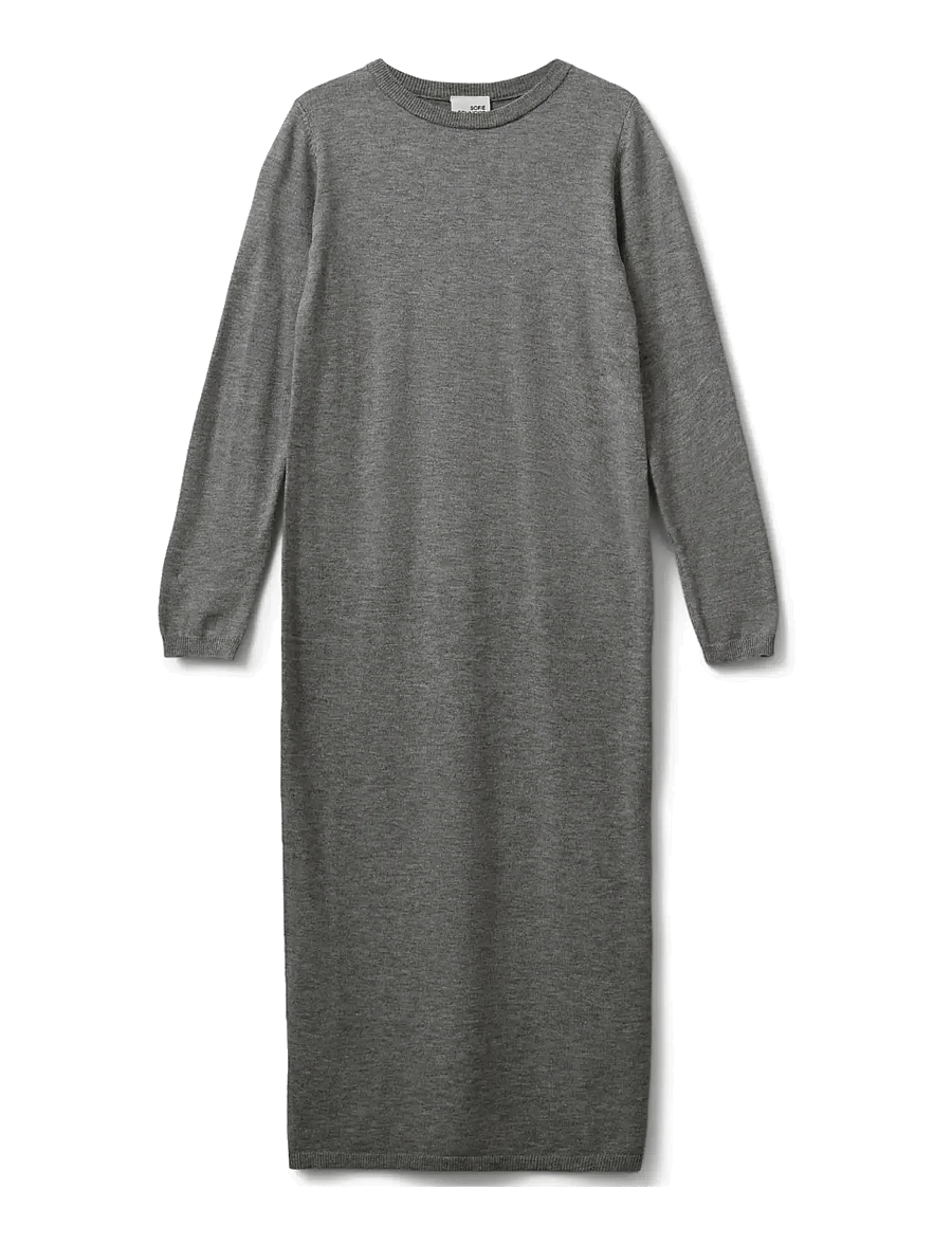 Sofie Schnoor Young - KORYSY DRESS - pikkade varrukatega vabaajakleidid - grey melange - 1