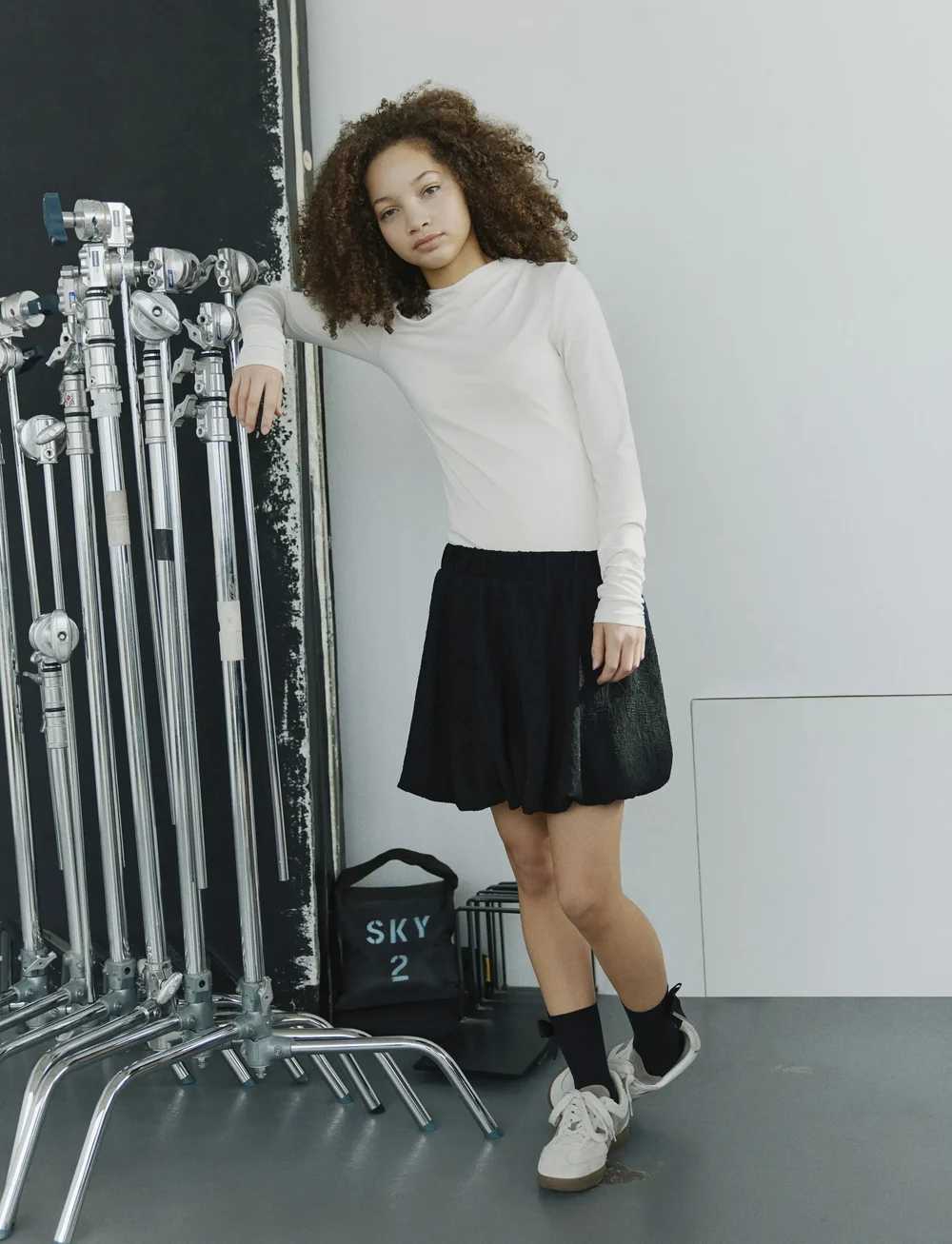 Sofie Schnoor Young - CARISY SKIRT - kurze röcke - black - 0