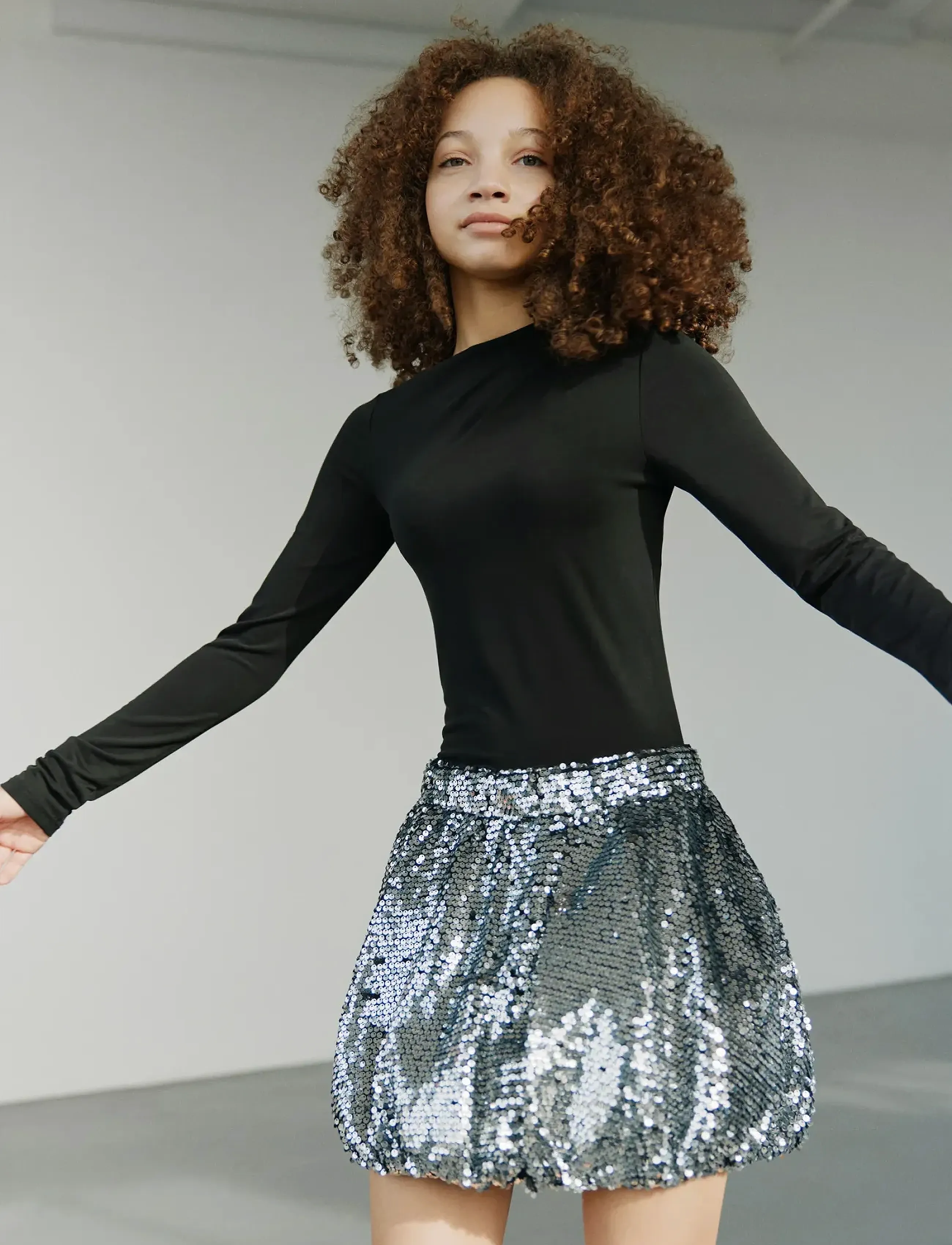 Sofie Schnoor Young Carisy Skirt, 128, Röcke, Silber - Short Kinder
