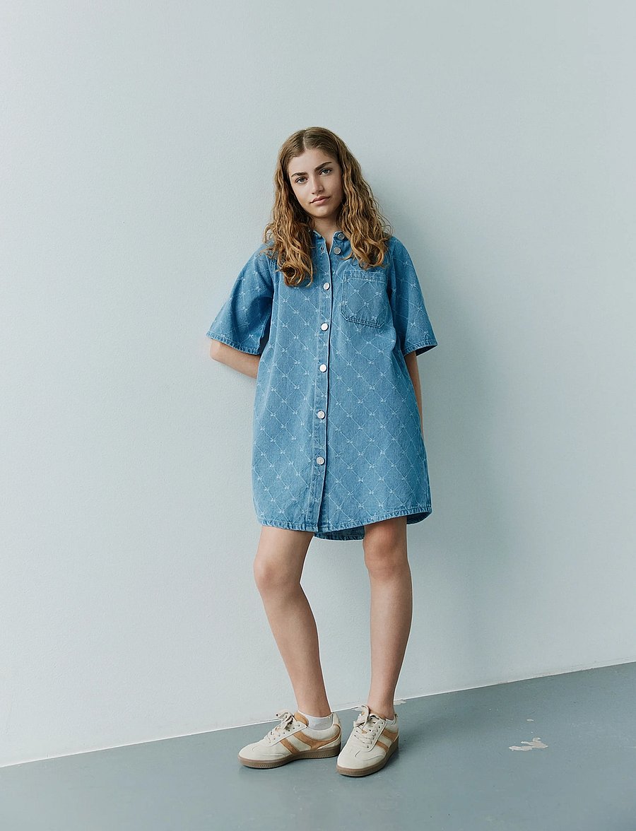 Sofie Schnoor Young - MayaSY Dress - kurzärmelige freizeitkleider - denim blue - 0
